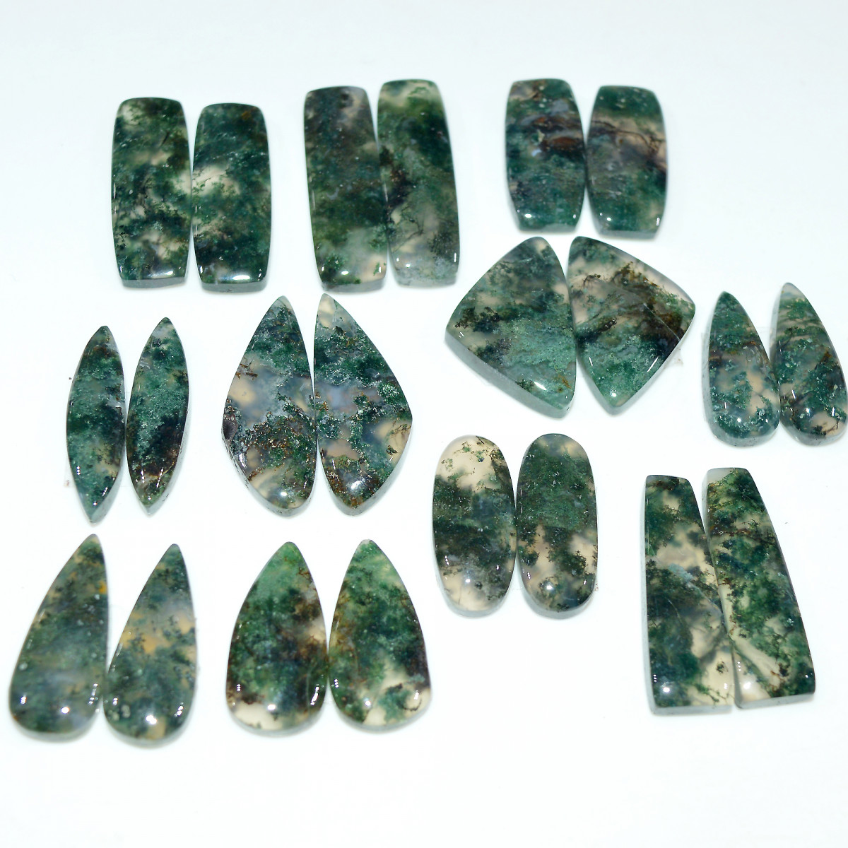 Moss Agate Pairs