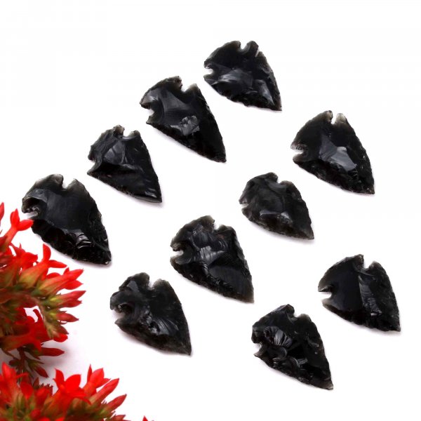 Black Obsidian Arrowhead Carving