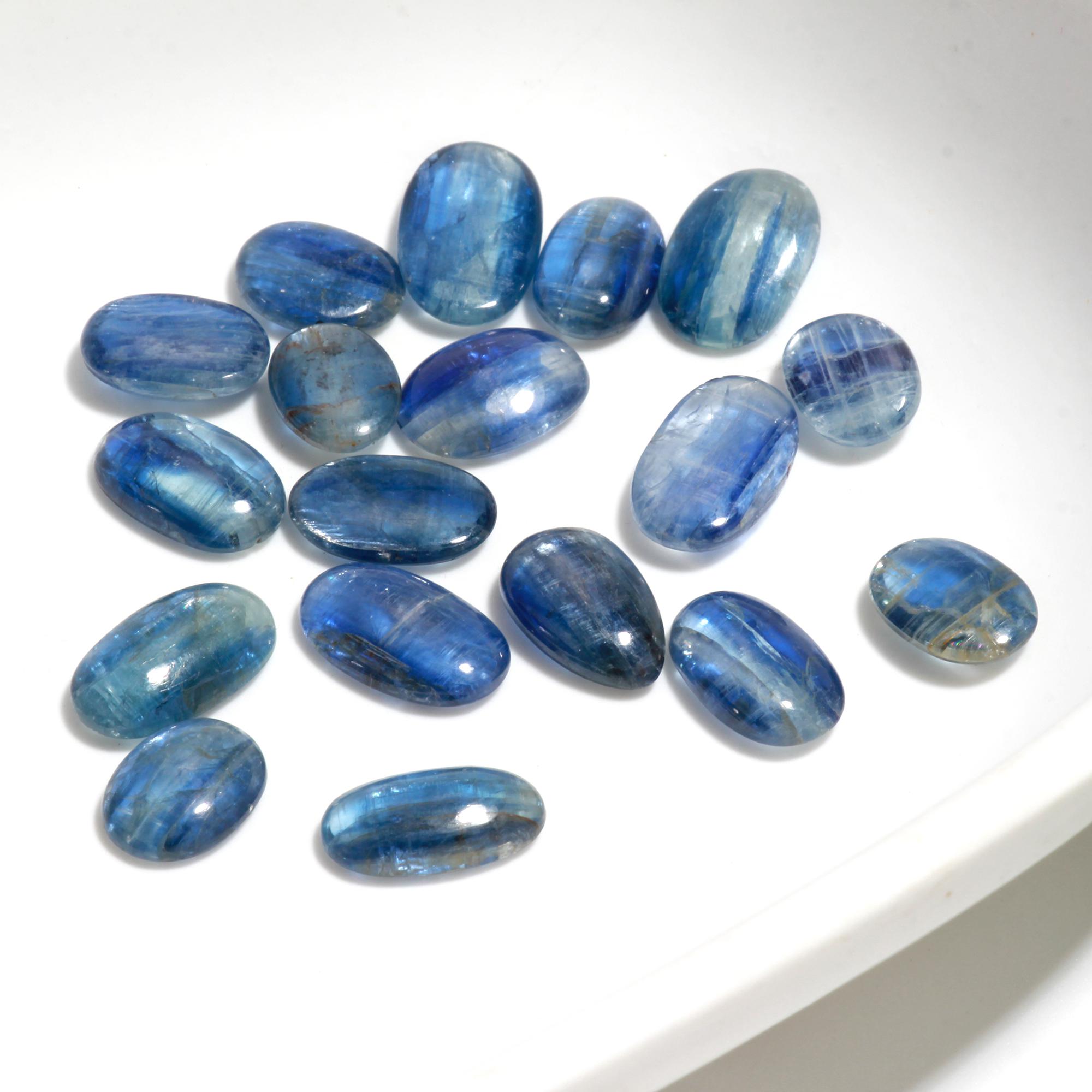 18 pcs weight 82 Cts kyanite cabochon lot size 11x9-15x9 mm