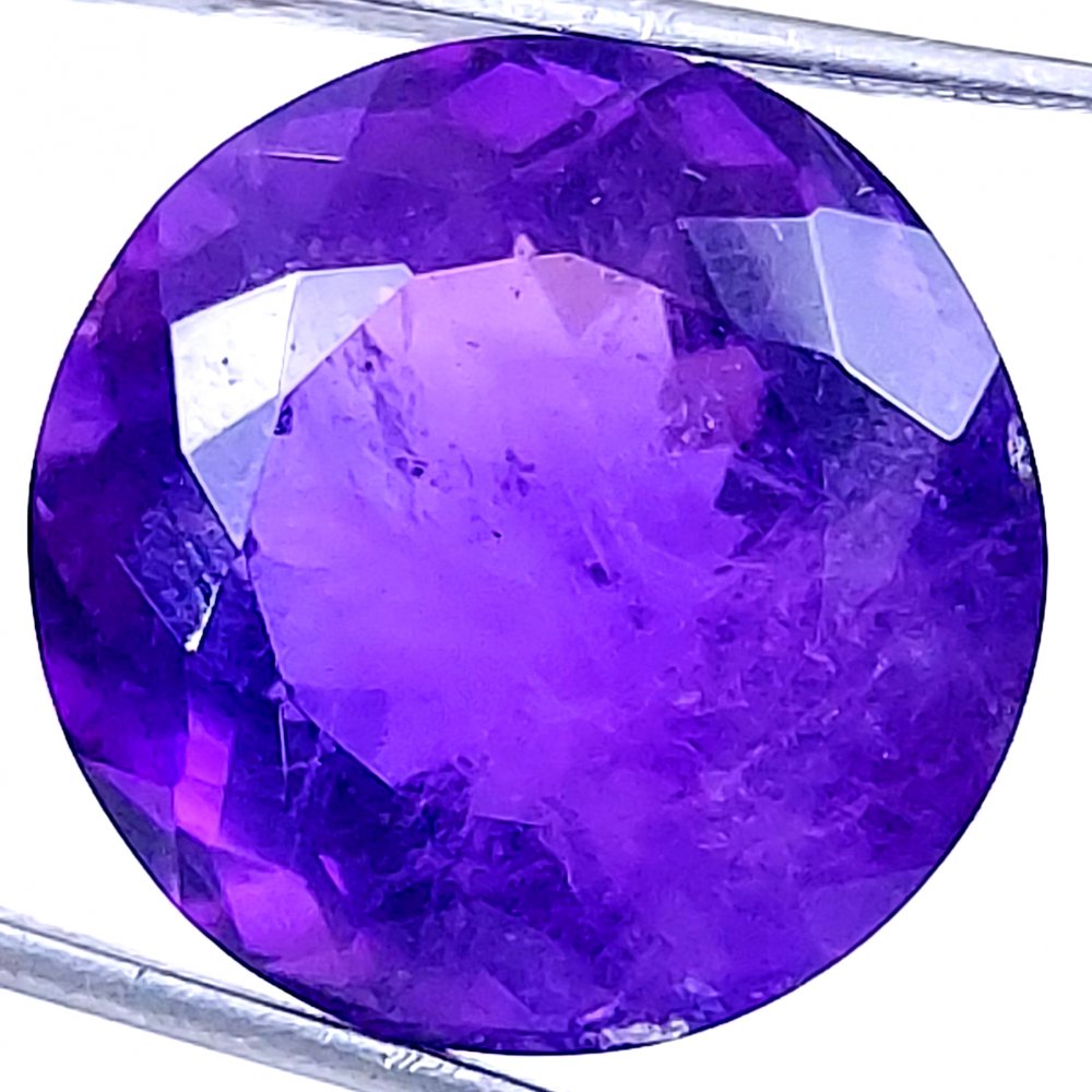 1Pcs 32Cts Natural Purple Amethyst Faceted Cabochon Gemstone Lot Mixed Shapes And Sizes For Jewelry Making  20x20mm#10553