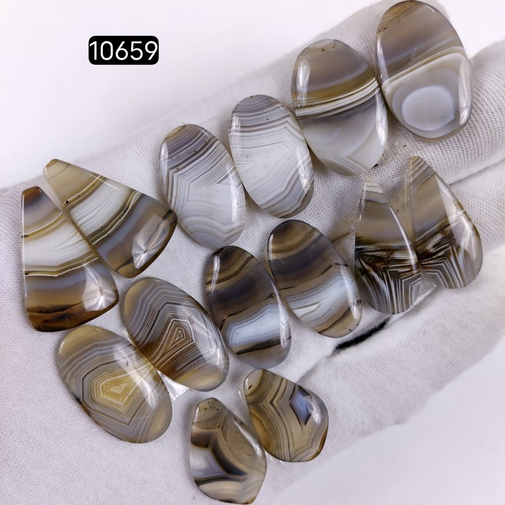 7Pair 183Cts Natural Brown Montana Agate Cabochon Loose Gemstone Crystal Pair Lot for Earrings 27x17 22x14mm #10659