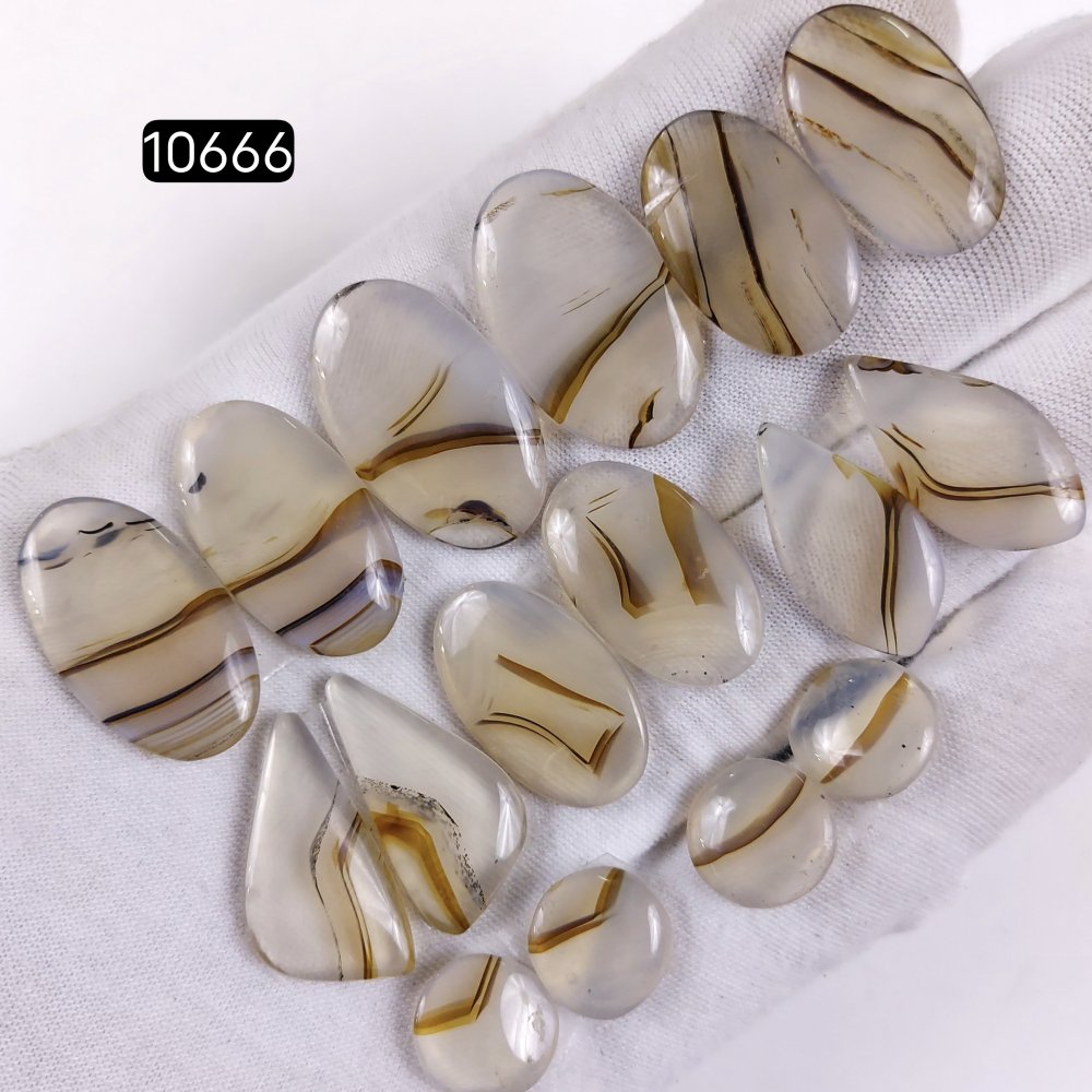 8Pair 152Cts Natural Brown Montana Agate Cabochon Loose Gemstone Crystal Pair Lot for Earrings 27x17 12x12mm #10666