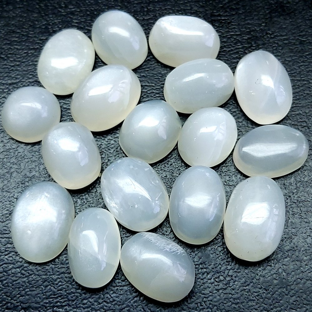17Pcs 156Cts Natural White Moonstone Cabochon Loose Gemstone Mix Shapes and Size Moonstone Jewelry Making Crystal Lot 16x12 12x12mm #10703