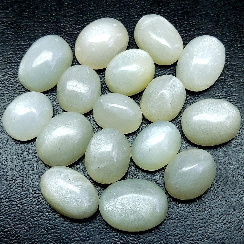 16Pcs 225Cts Natural White Moonstone Cabochon Loose Gemstone Mix Shapes and Size Moonstone Jewelry Making Crystal Lot 19x14 15x12mm #10705