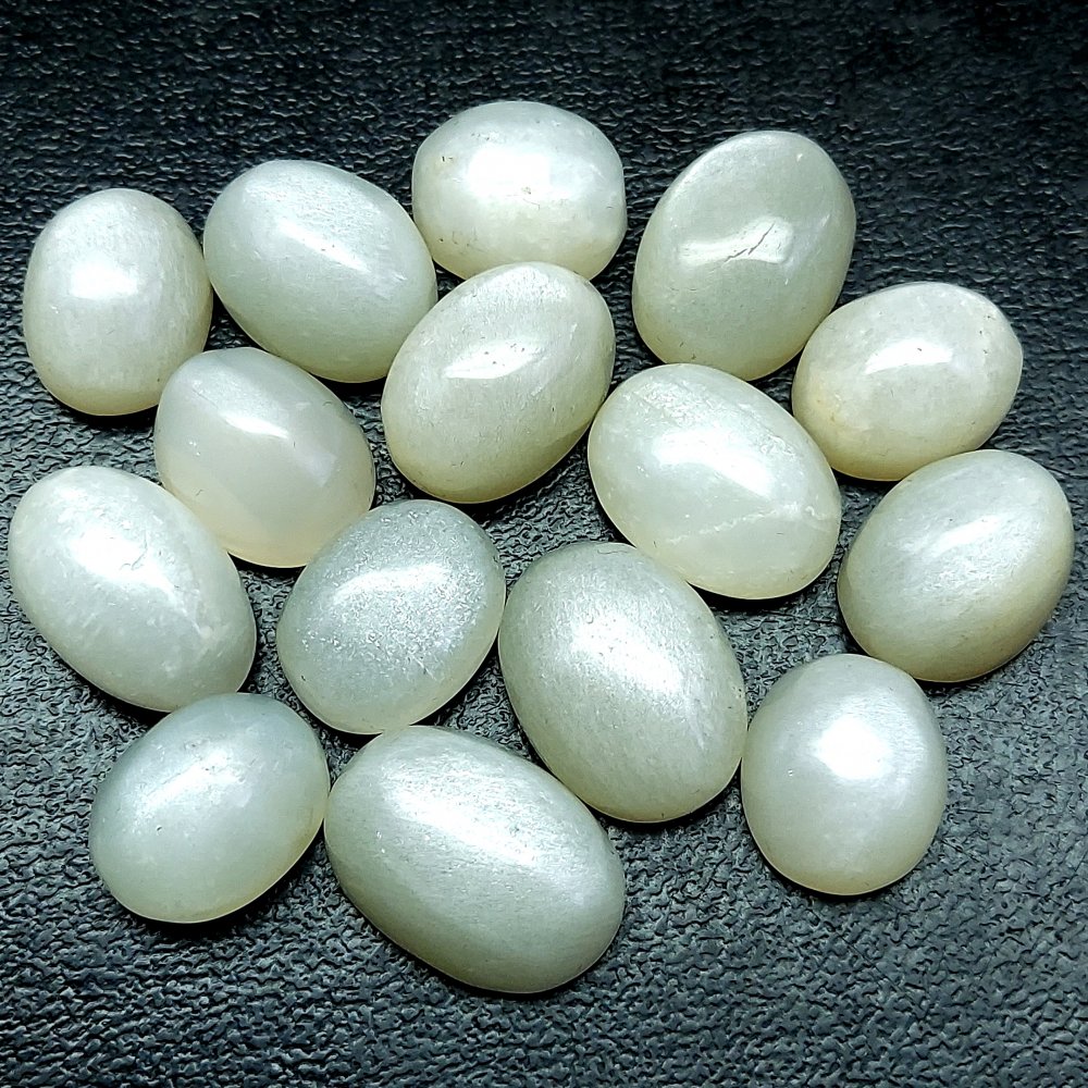 15Pcs 206Cts Natural White Moonstone Cabochon Loose Gemstone Mix Shapes and Size Moonstone Jewelry Making Crystal Lot 20x14 15x12mm #10708