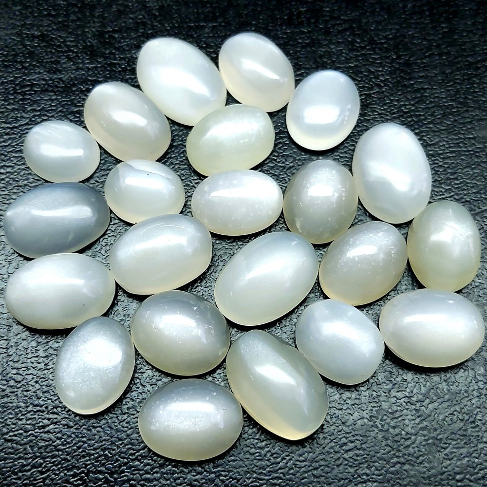 22Pcs 181Cts Natural White Moonstone Cabochon Loose Gemstone Mix Shapes and Size Moonstone Jewelry Making Crystal Lot 16x11 16x10mm #10715