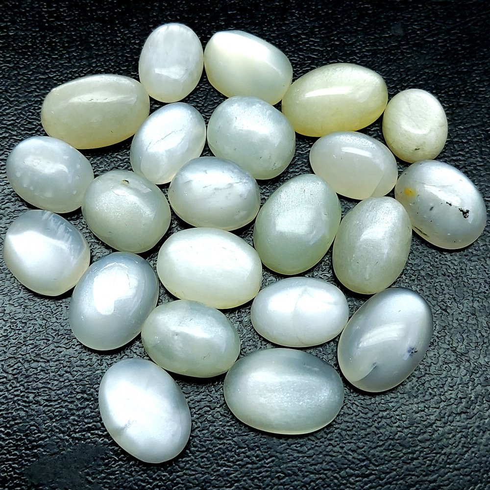 22Pcs 187Cts Natural White Moonstone Cabochon Loose Gemstone Mix Shapes and Size Moonstone Jewelry Making Crystal Lot 17x10 12x10mm #10717
