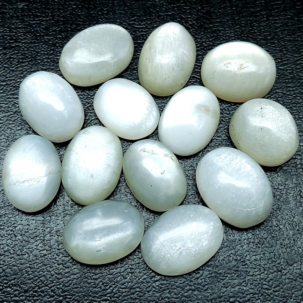 13Pcs 163Cts Natural White Moonstone Cabochon Loose Gemstone Mix Shapes and Size Moonstone Jewelry Making Crystal Lot 17x12 16x12mm #10718