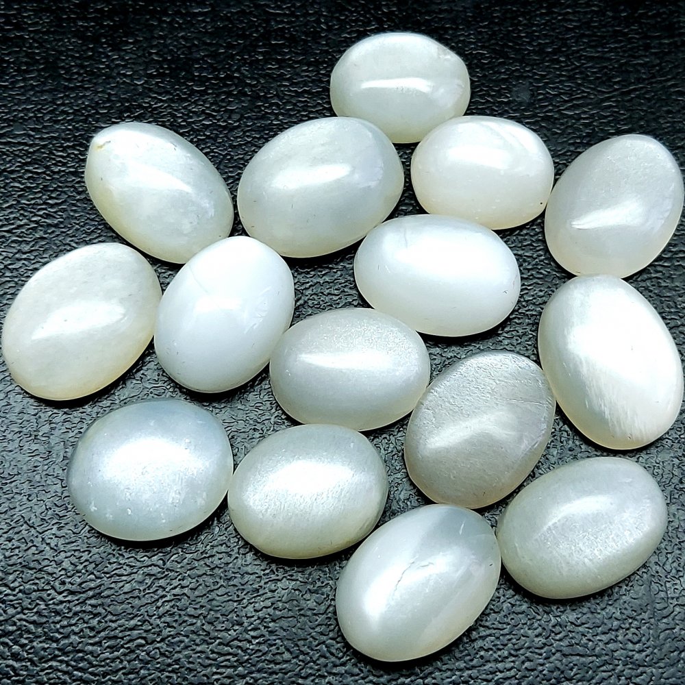 15Pcs 179Cts Natural White Moonstone Cabochon Loose Gemstone Mix Shapes and Size Moonstone Jewelry Making Crystal Lot 18x12 15x12mm #10720
