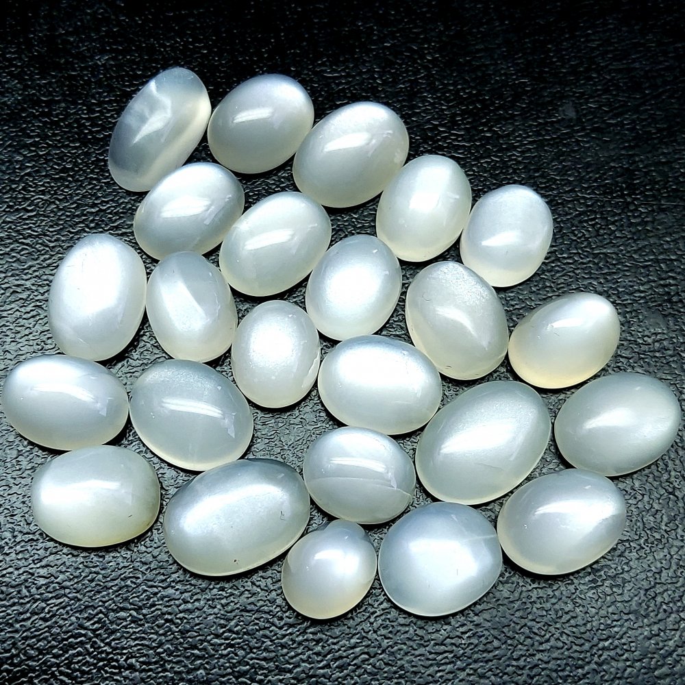 24Pcs 160Cts Natural White Moonstone Cabochon Loose Gemstone Mix Shapes and Size Moonstone Jewelry Making Crystal Lot 16x9 11x9mm #10723