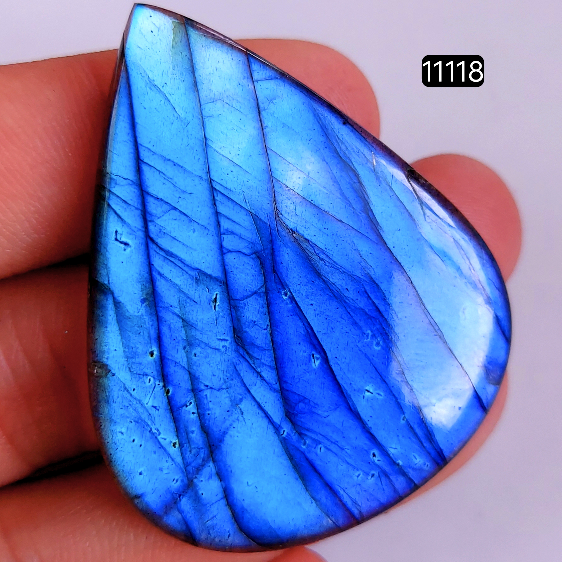 1 Pcs 89 Cts Natural Labradorite Cabochon Loose Gemstone Jewelry Wire Wrapped Pendant Semi-Precious Healing Crystal Lots 48x38mm R-11118