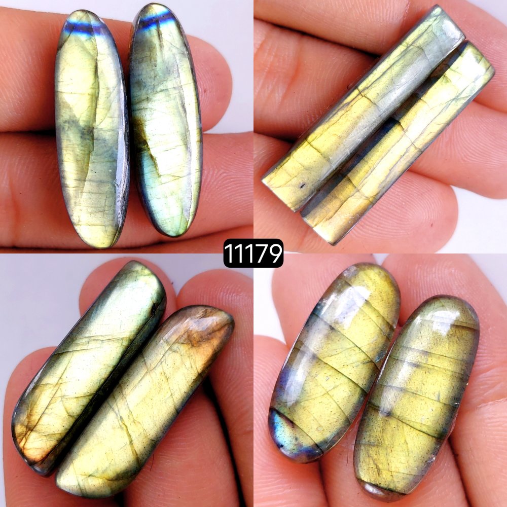 4 Pair 144 Cts Blue Labradorite pairs Labradorite Cabochon Loose Gemstone Labradorite pair for Earring For Woman Earrings Mix Shapes Dangle Drop Earrings 38x7-28x10mm #11179