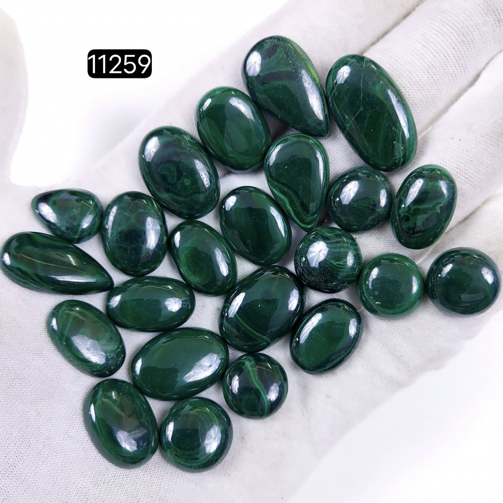 23Pcs 361Cts Natural Malachite Cabochon Loose Gemstone Green Malachite Jewelry Wire Wrapped Pendant Back Unpolished Semi-Precious Healing Crystal Lots 25x14-14x14mm #11259