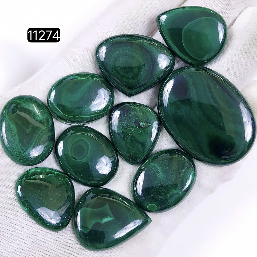 9Pcs 438Cts Natural Malachite Cabochon Loose Gemstone Green Malachite Jewelry Wire Wrapped Pendant Back Unpolished Semi-Precious Healing Crystal Lots 42x31-25x20mm #11274