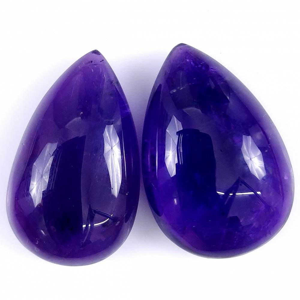 2Pcs 135Cts. Natural Purple Amethyst Cabochon Mix Shape Loose Gemstone Jewelry Making#117