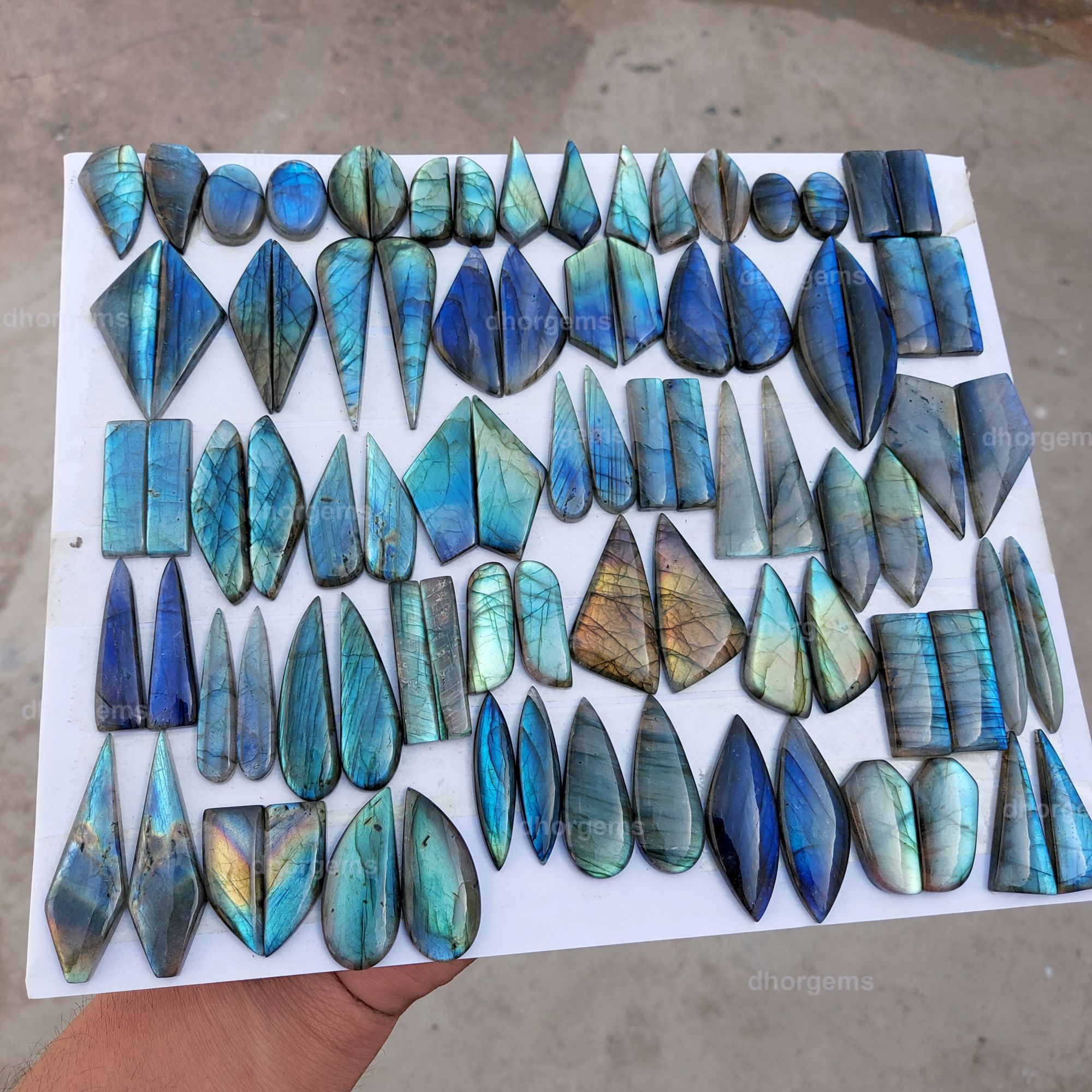 Reserved for beads n shine design(43 pairs labradorite front to back drill) express shipping
