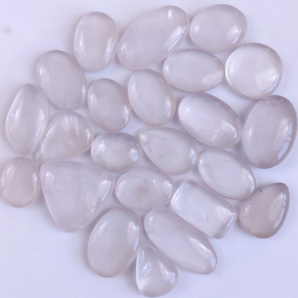 23Pcs 1201Cts Natural Rose Quartz Loose Cabochon Gemstone Lot Mix Shape and and Size for Jewelry Making 45x20 30x20mm#1276
