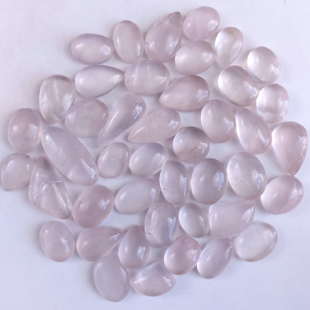 43Pcs 758Cts Natural Rose Quartz Loose Cabochon Gemstone Lot Mix Shape and and Size for Jewelry Making 32x14 18x12mm#1281