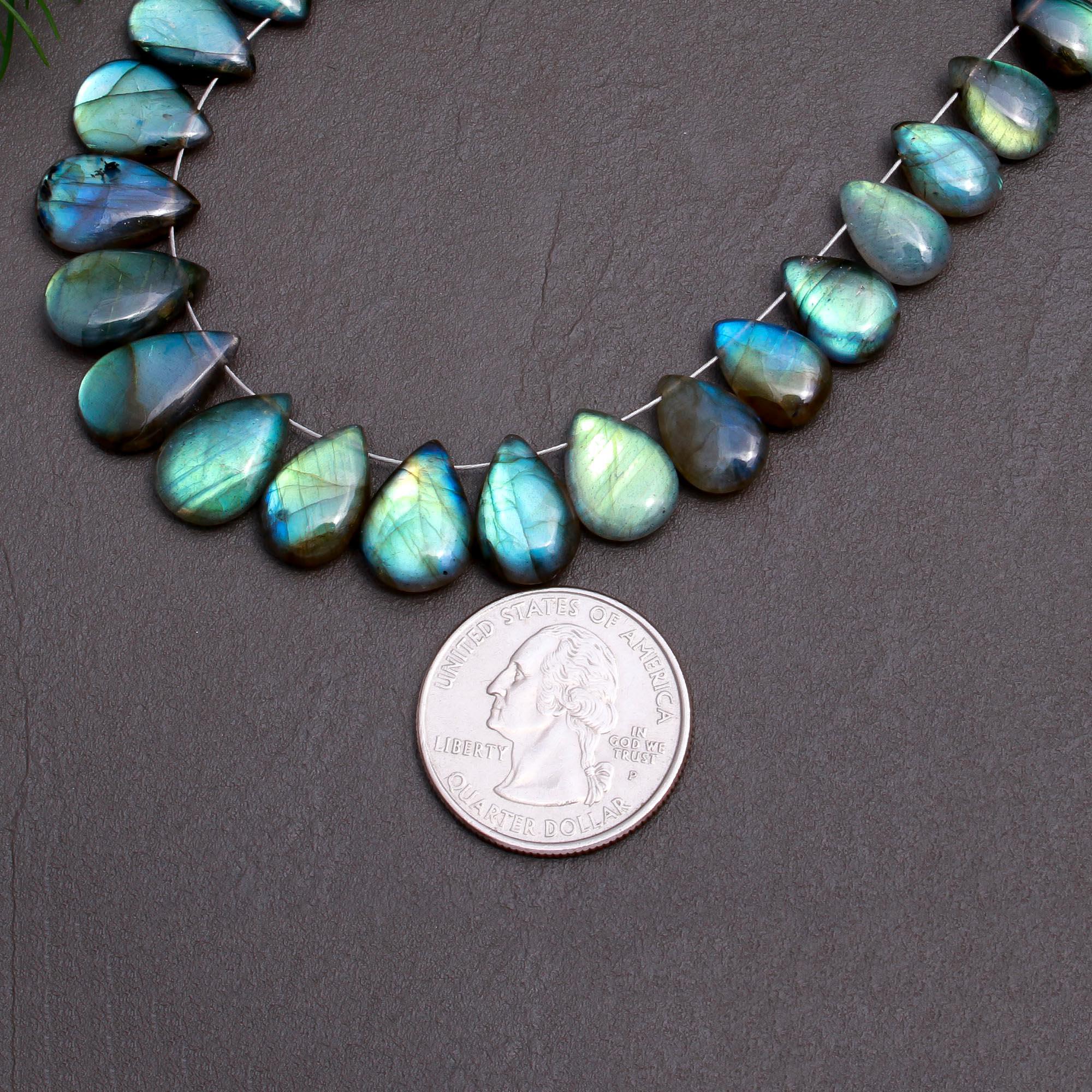 27 Pcs 105 Cts Natural Multifire Labradorite Side to Side Drill Smooth Briolette Layout Loose Gemstone Wholesale Lot Size 8x10-10x15mm  R-12831