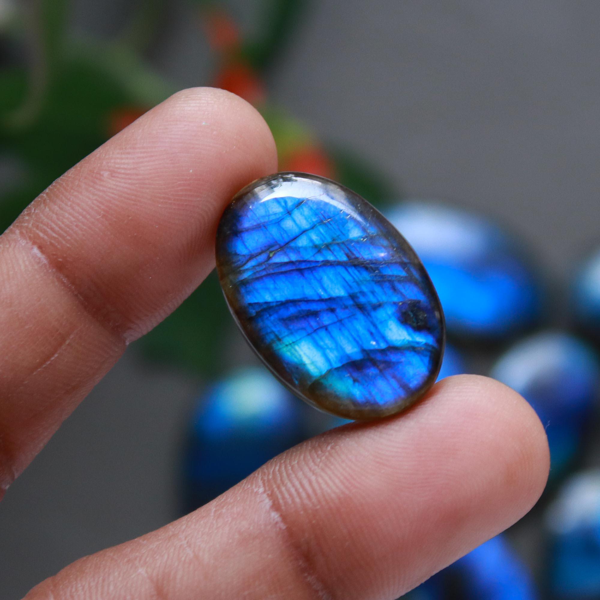 14Pcs 268Cts  Natural Labradorite Cabochon Loose Gemstone Jewelry Wire Wrapped Pendant Semi-Precious Healing Crystal Lots15x15-29x17mm 12901