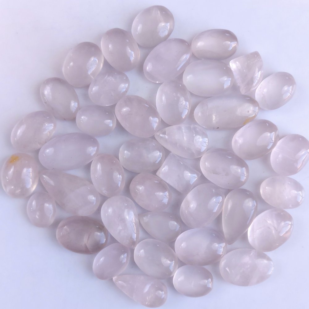 39Pcs 737Cts Natural Rose Quartz Loose Cabochon Gemstone Lot Mix Shape and and Size for Jewelry Making 27x14 16x13mm#1292