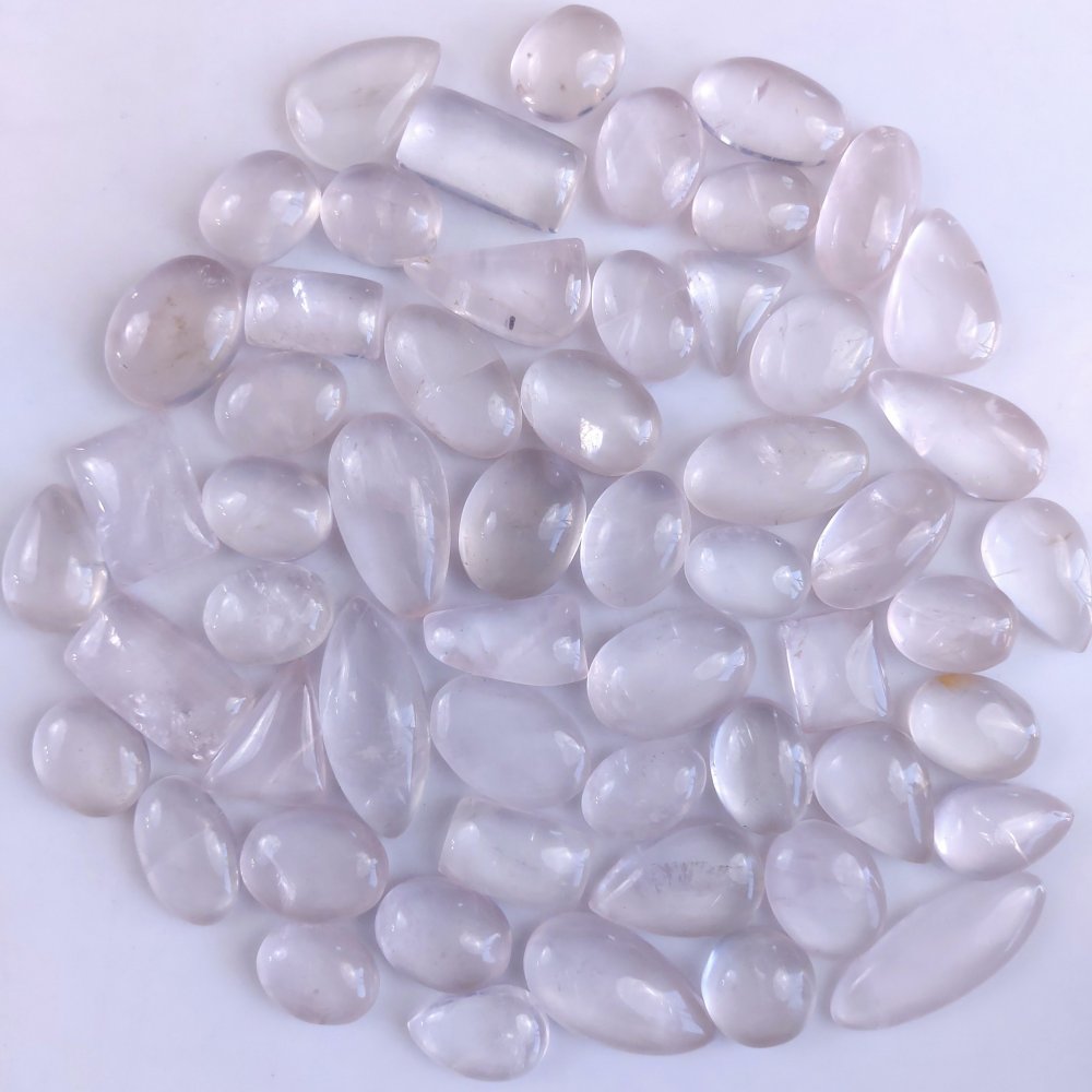 56Pcs 827Cts Natural Rose Quartz Loose Cabochon Gemstone Lot Mix Shape and and Size for Jewelry Making 28x14 16x14mm#1296