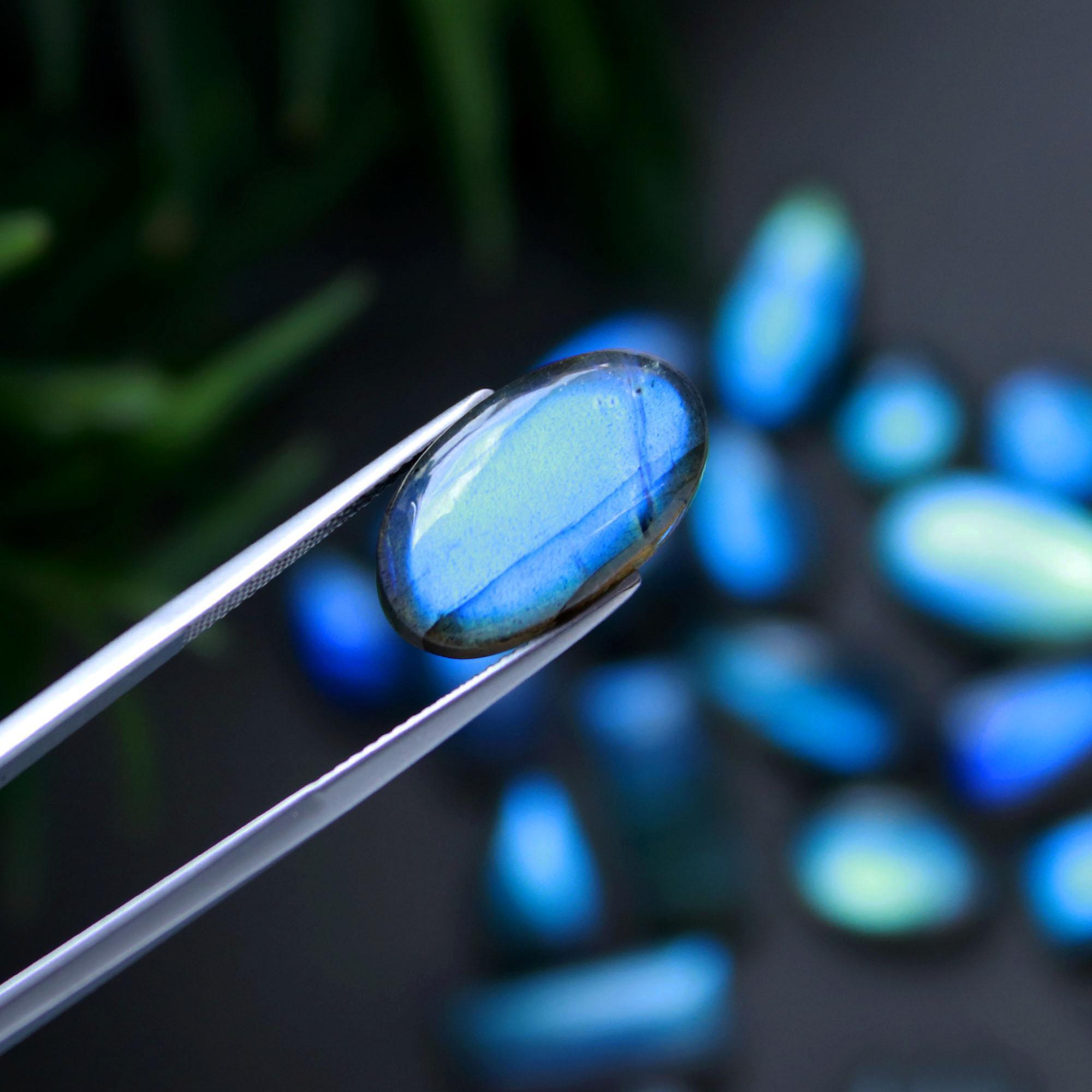 27 Pcs 194 Cts Natural Labradorite Cabochon Loose Gemstone Jewelry Wire Wrapped Pendant Semi-Precious Healing Crystal Lots 10x10-10x20mm R-13018