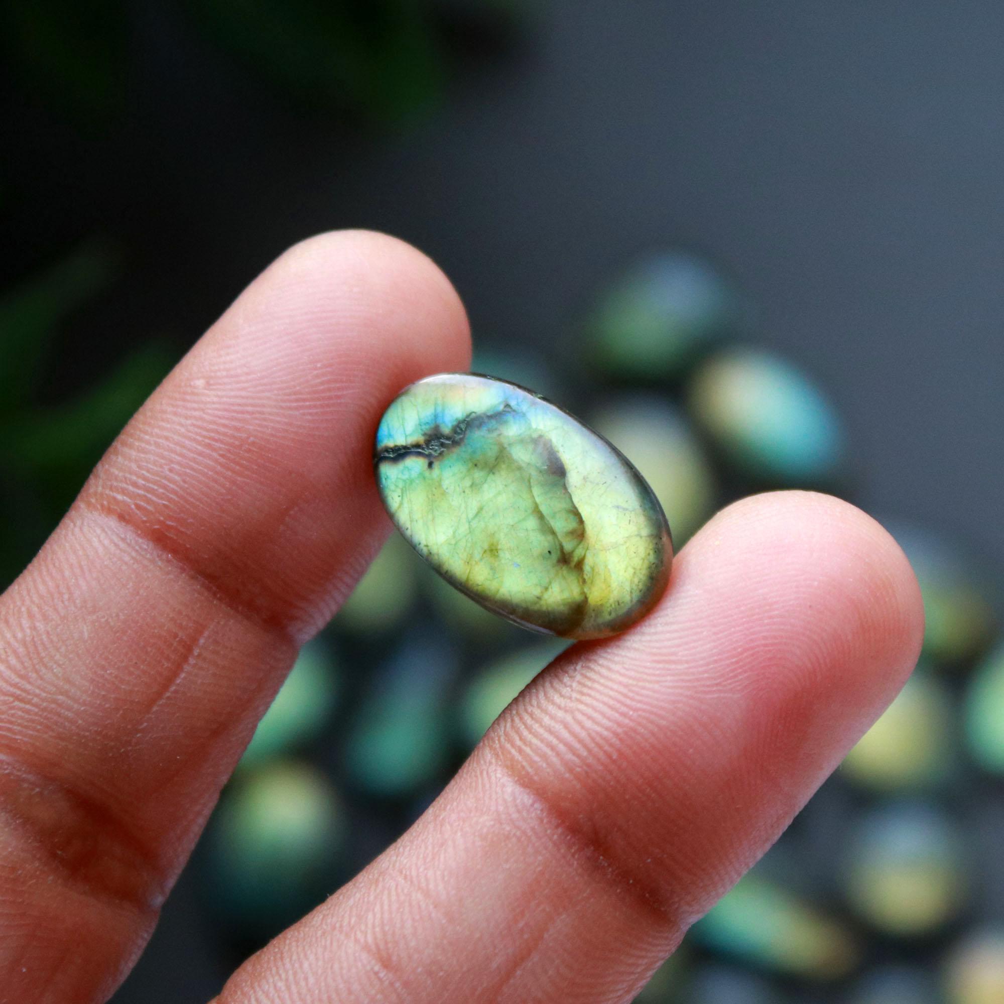 29 Pcs 193 Cts  Natural Labradorite Cabochon Loose Gemstone Jewelry Wire Wrapped Pendant Semi-Precious Healing Crystal Lots 9x15-9x26mm 13053
