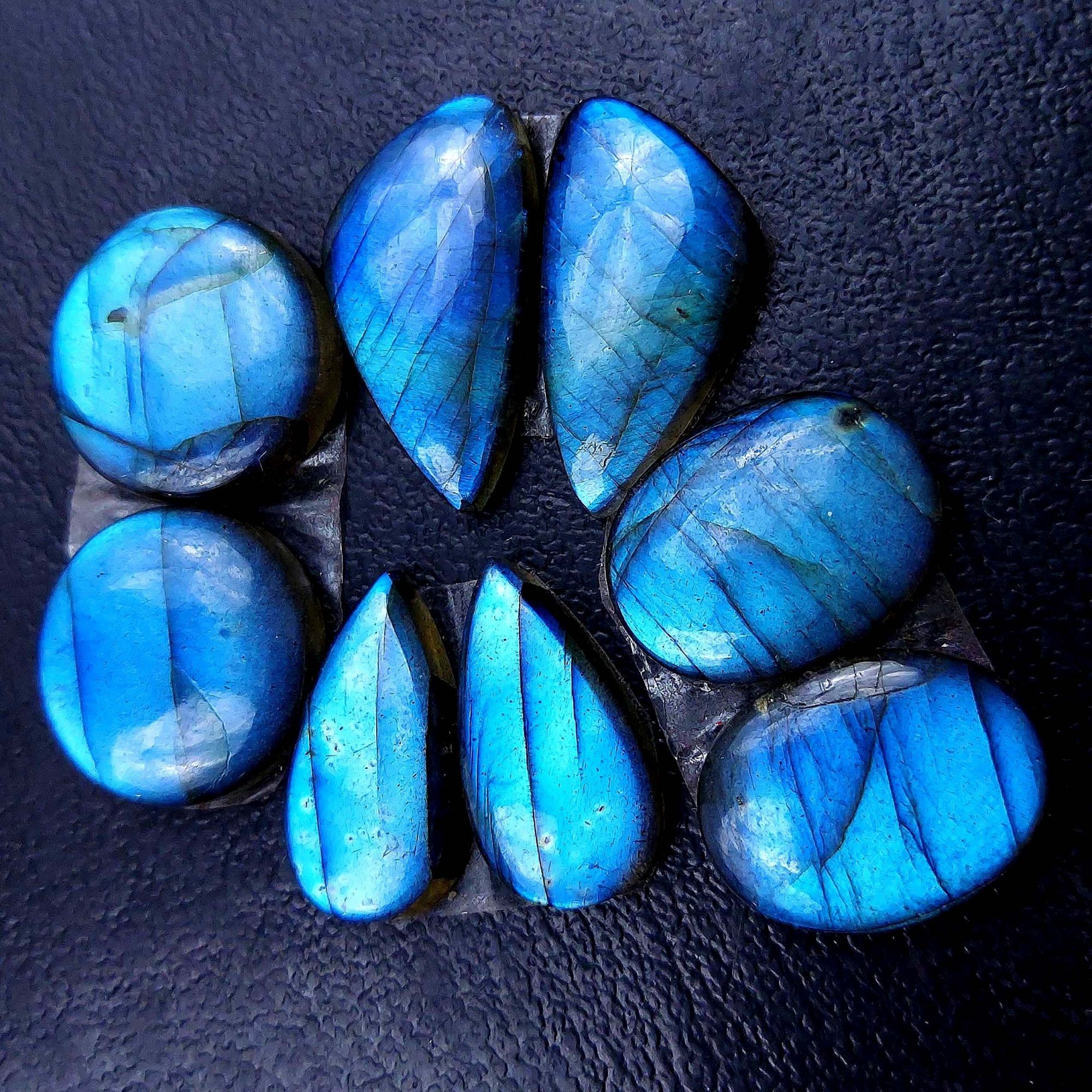 4 Pair 85 Cts Labradorite pairs Labradorite Cabochon Loose Gemstone Labradorite pair for Earring For Woman Earrings Mix Shapes Dangle Drop Earrings 22x12 18x9mm R-13112