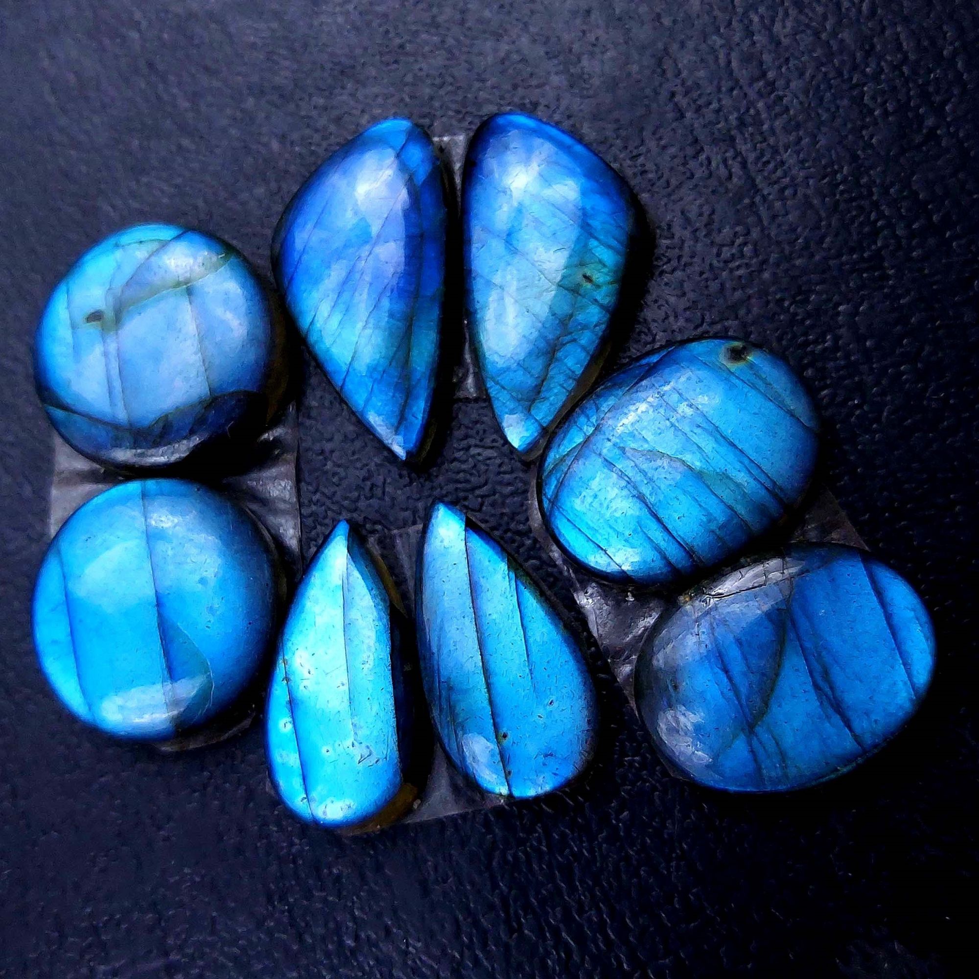 4 Pair 85 Cts Labradorite pairs Labradorite Cabochon Loose Gemstone Labradorite pair for Earring For Woman Earrings Mix Shapes Dangle Drop Earrings 22x12 18x9mm R-13112