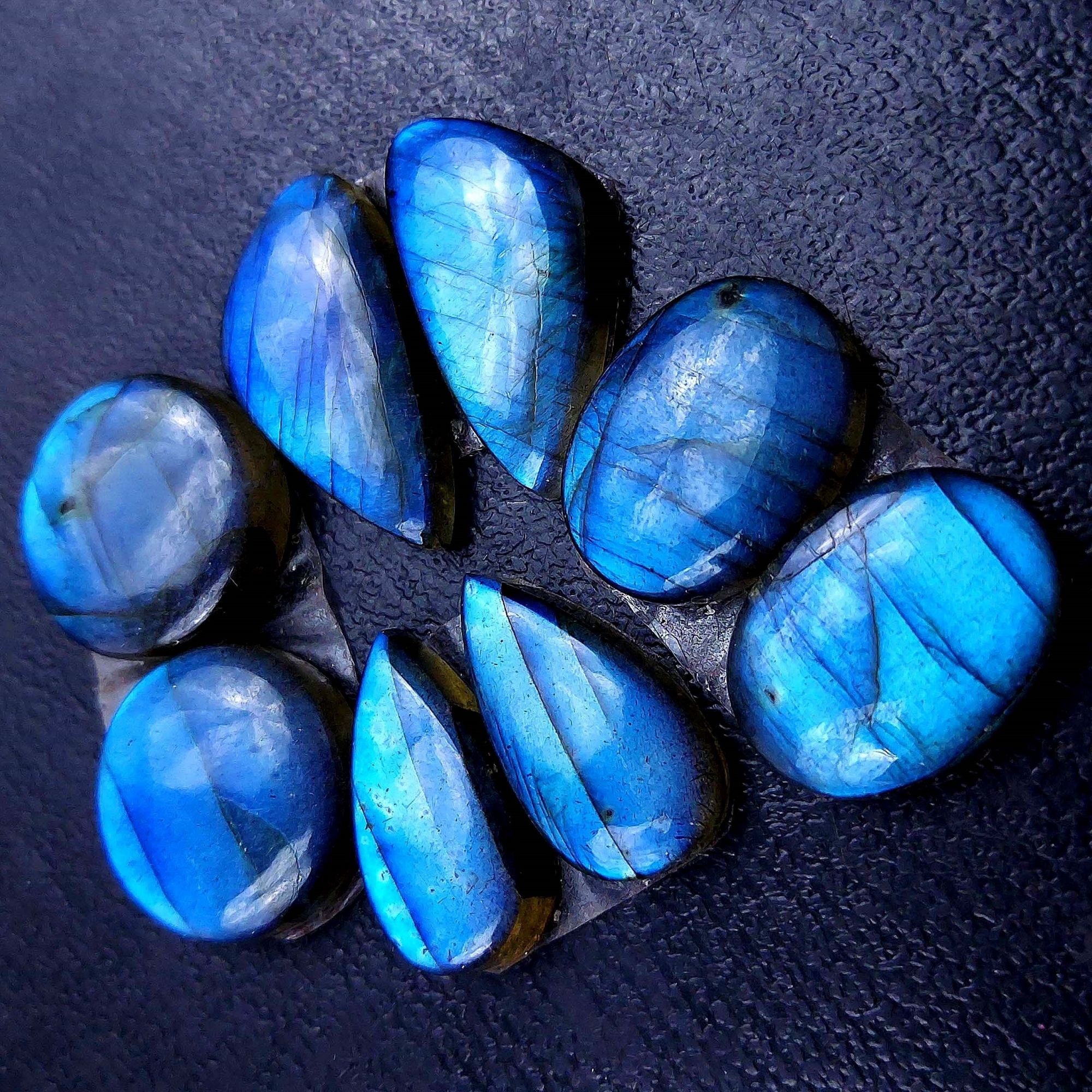 4 Pair 85 Cts Labradorite pairs Labradorite Cabochon Loose Gemstone Labradorite pair for Earring For Woman Earrings Mix Shapes Dangle Drop Earrings 22x12 18x9mm R-13112