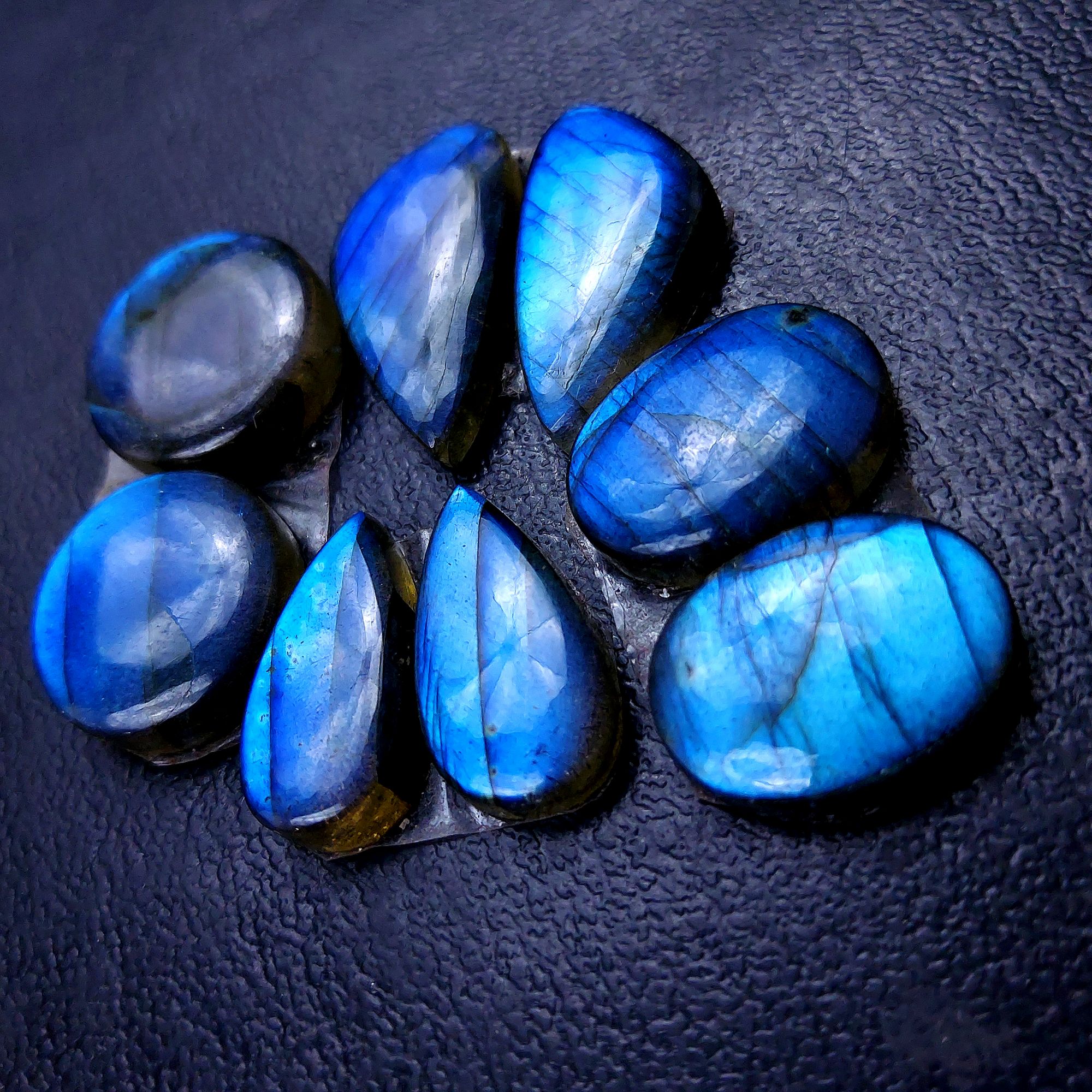 4 Pair 85 Cts Labradorite pairs Labradorite Cabochon Loose Gemstone Labradorite pair for Earring For Woman Earrings Mix Shapes Dangle Drop Earrings 22x12 18x9mm R-13112