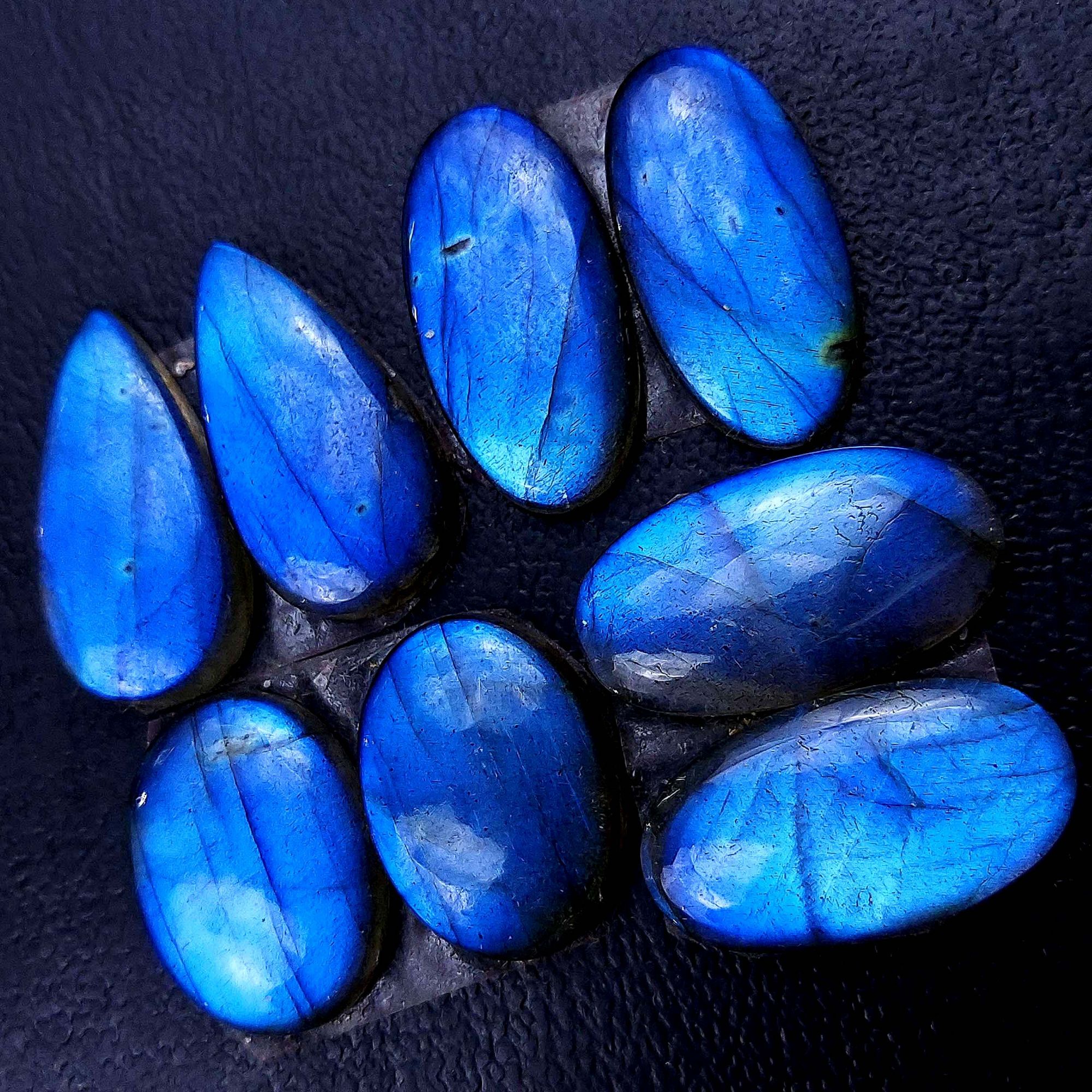 4 Pair 64 Cts Labradorite pairs Labradorite Cabochon Loose Gemstone Labradorite pair for Earring For Woman Earrings Mix Shapes Dangle Drop Earrings 25x10 16x12mm R-13113