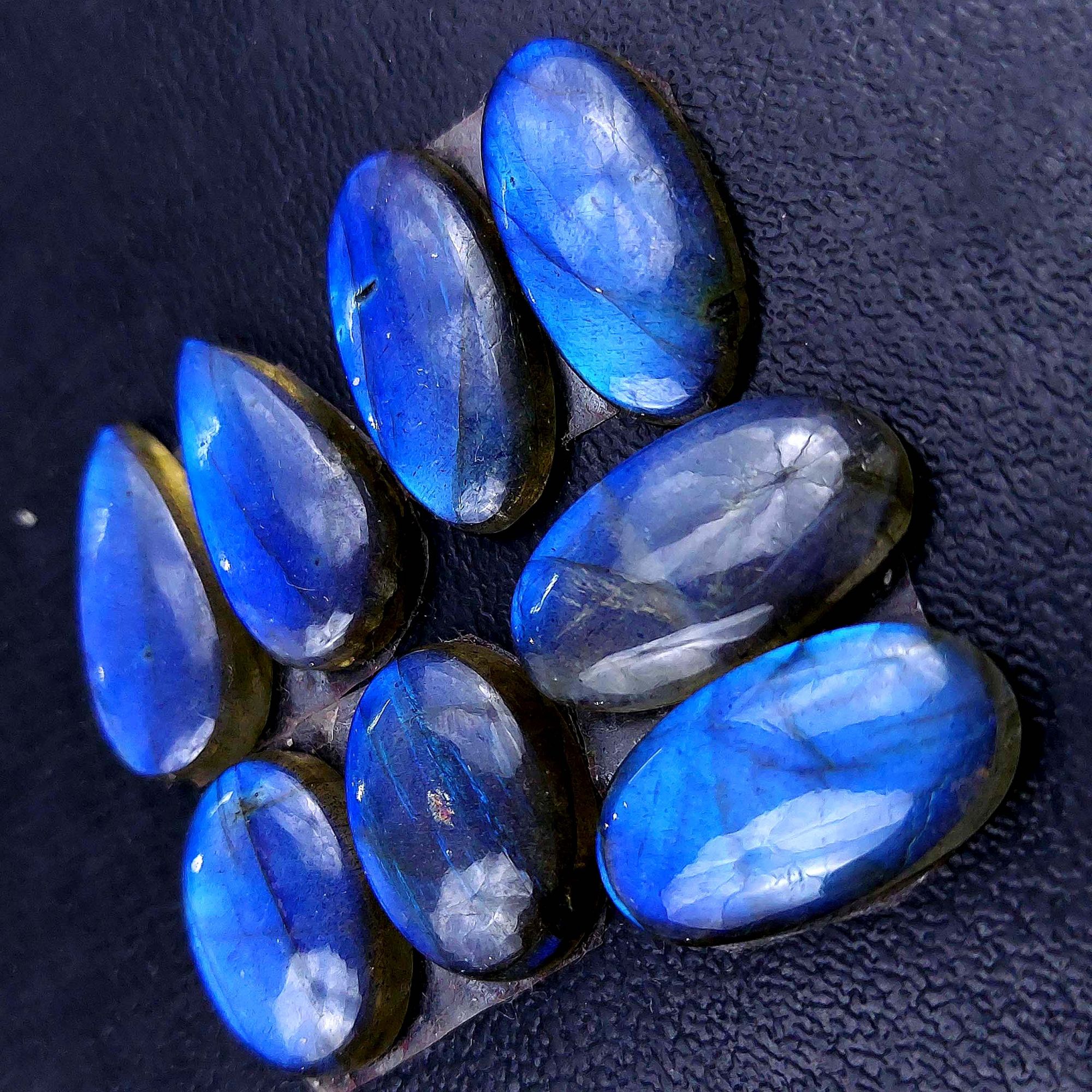 4 Pair 64 Cts Labradorite pairs Labradorite Cabochon Loose Gemstone Labradorite pair for Earring For Woman Earrings Mix Shapes Dangle Drop Earrings 25x10 16x12mm R-13113