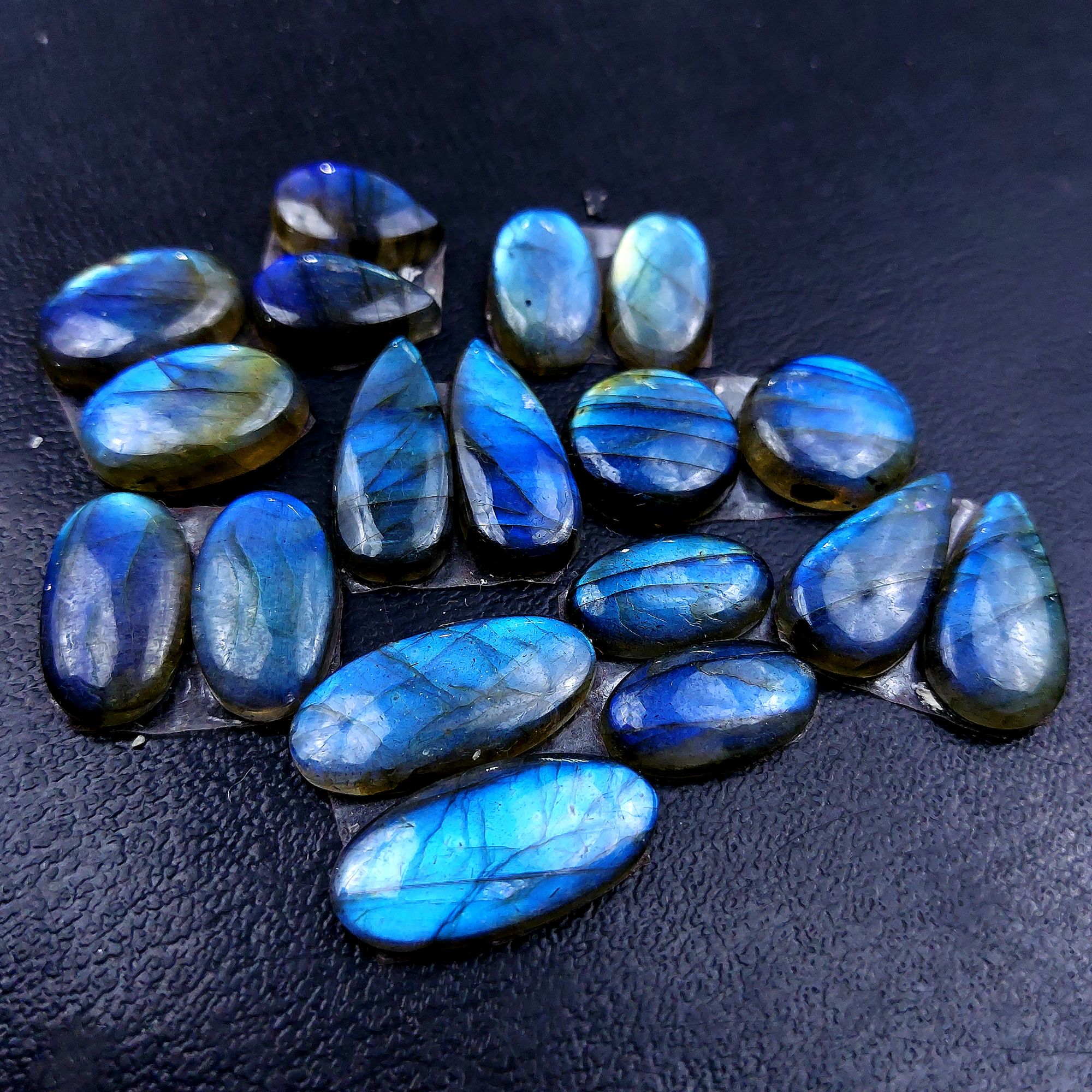 9 Pair 101 Cts Labradorite pairs Labradorite Cabochon Loose Gemstone Labradorite pair for Earring For Woman Earrings Mix Shapes Dangle Drop Earrings 20x8 14x8mm R-13116