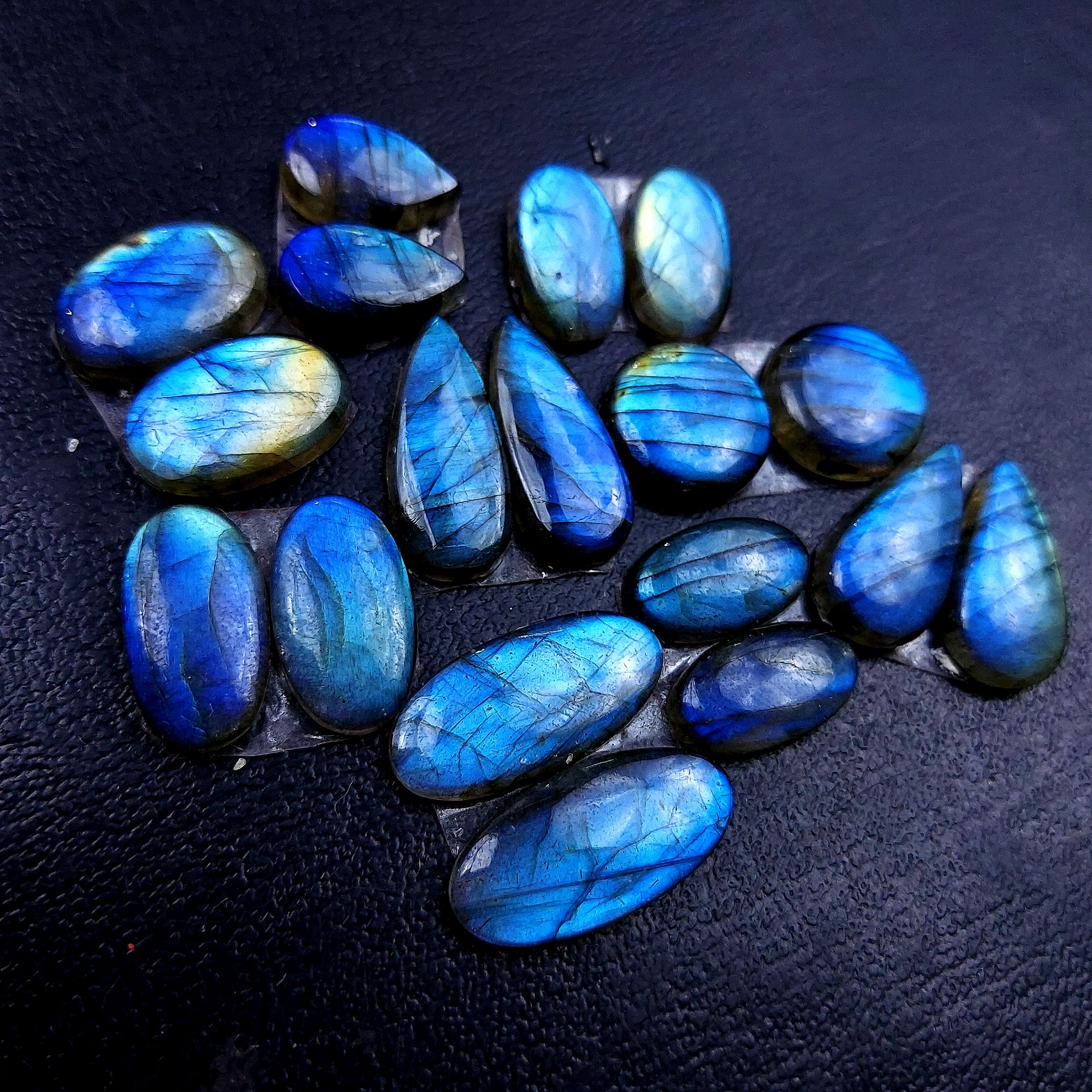 9 Pair 101 Cts Labradorite pairs Labradorite Cabochon Loose Gemstone Labradorite pair for Earring For Woman Earrings Mix Shapes Dangle Drop Earrings 20x8 14x8mm R-13116