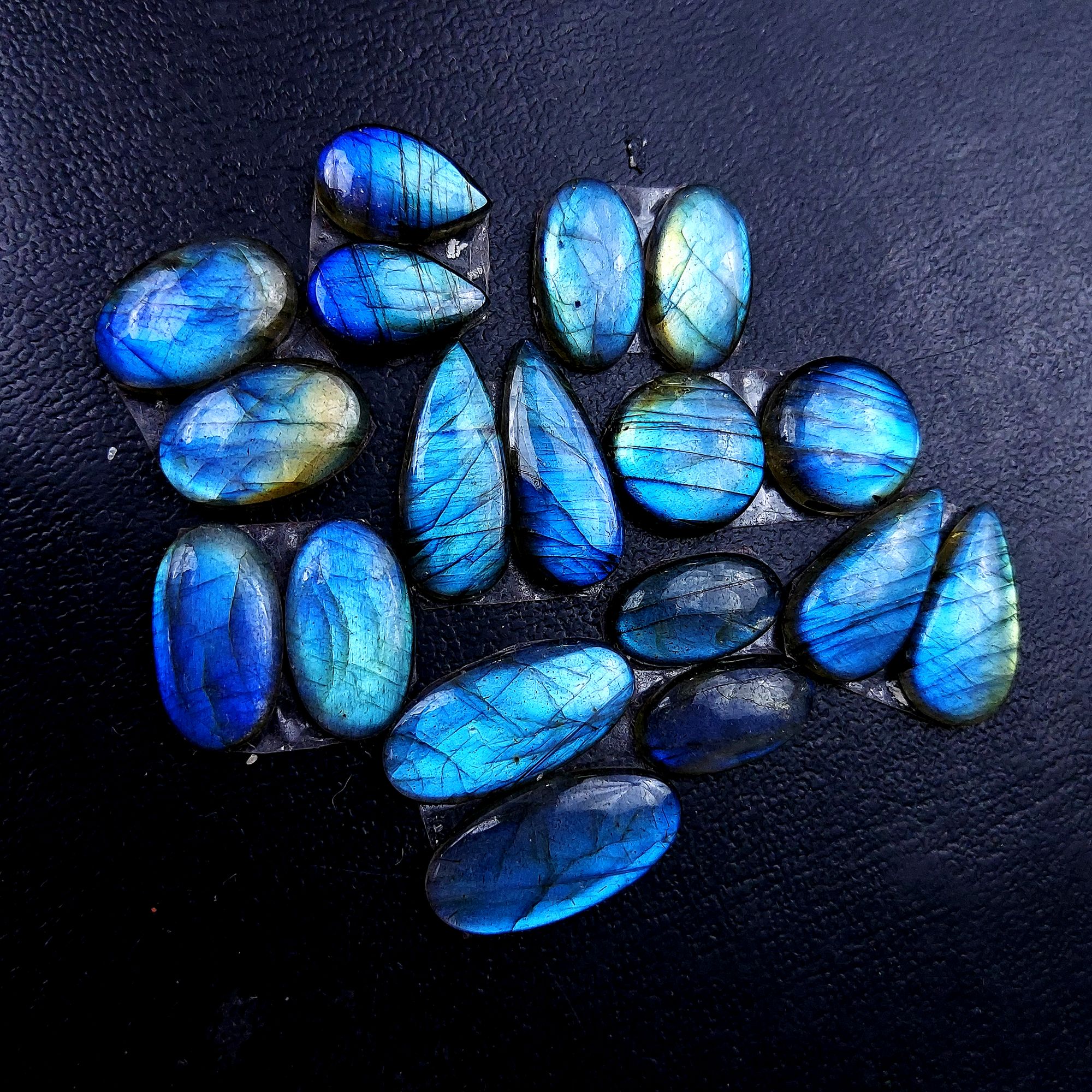 9 Pair 101 Cts Labradorite pairs Labradorite Cabochon Loose Gemstone Labradorite pair for Earring For Woman Earrings Mix Shapes Dangle Drop Earrings 20x8 14x8mm R-13116