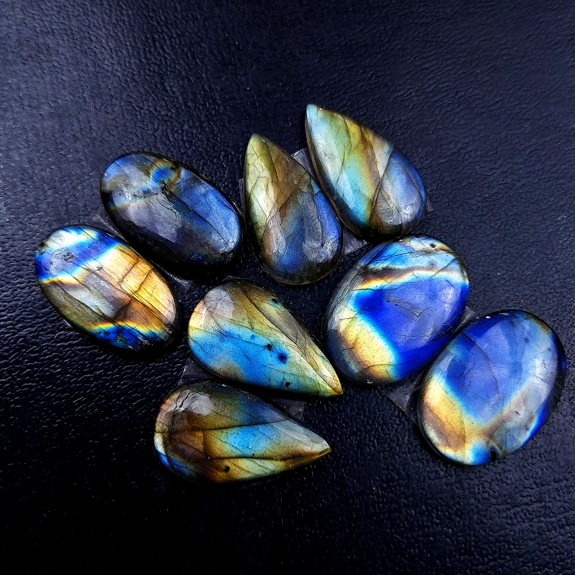 4 Pair 104 Cts Labradorite pairs Labradorite Cabochon Loose Gemstone Labradorite pair for Earring For Woman Earrings Mix Shapes Dangle Drop Earrings 24x16 24x14mm R-13119