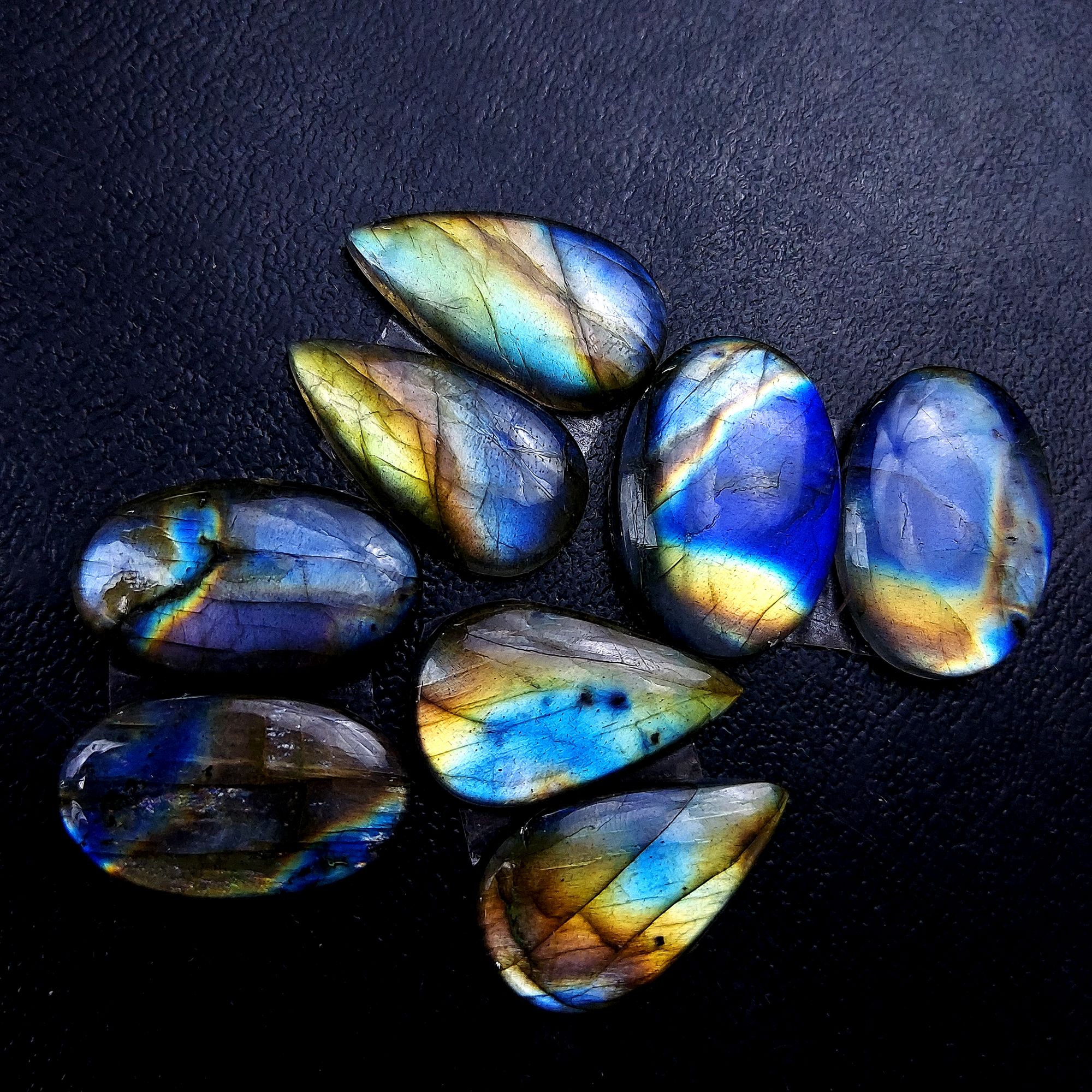 4 Pair 104 Cts Labradorite pairs Labradorite Cabochon Loose Gemstone Labradorite pair for Earring For Woman Earrings Mix Shapes Dangle Drop Earrings 24x16 24x14mm R-13119