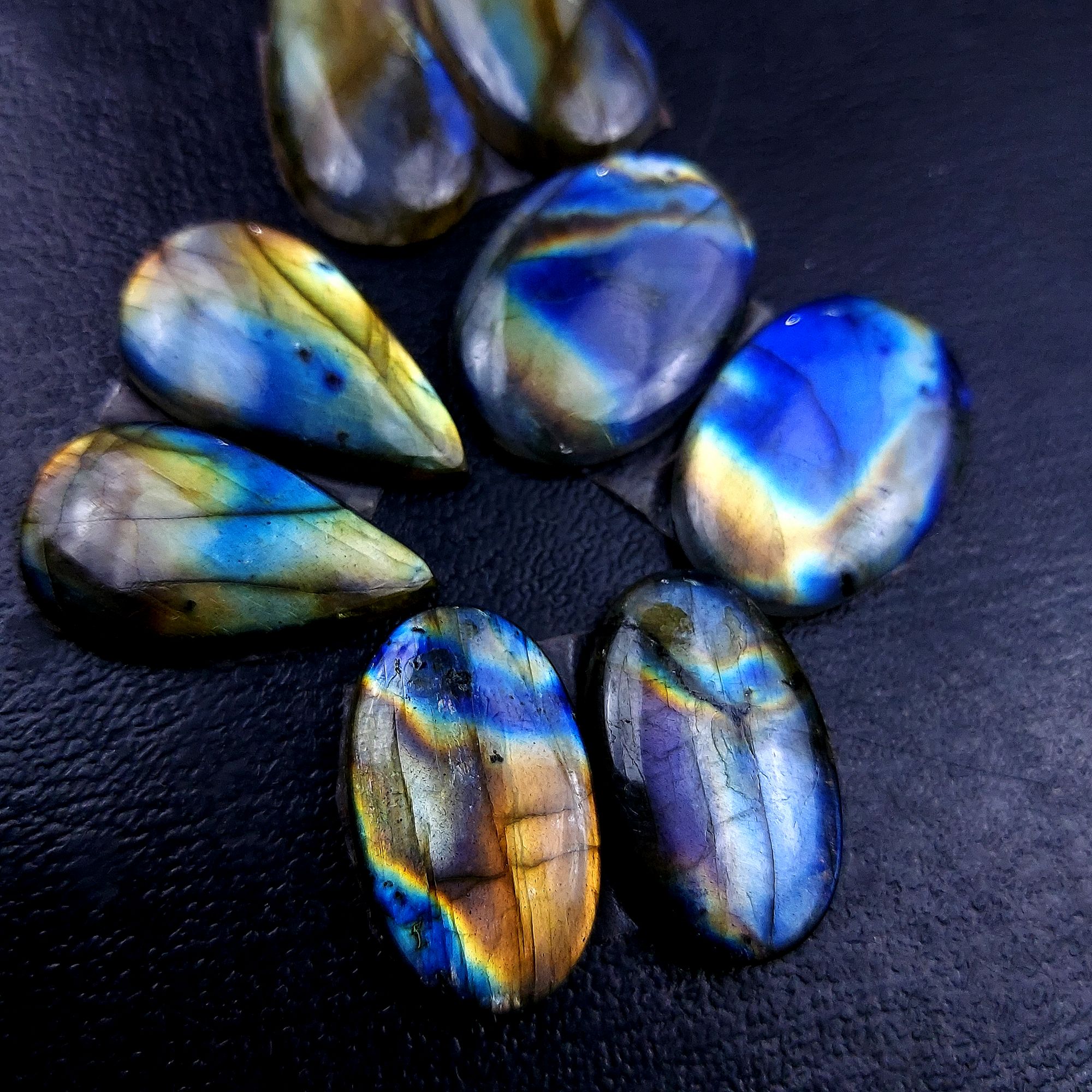 4 Pair 104 Cts Labradorite pairs Labradorite Cabochon Loose Gemstone Labradorite pair for Earring For Woman Earrings Mix Shapes Dangle Drop Earrings 24x16 24x14mm R-13119