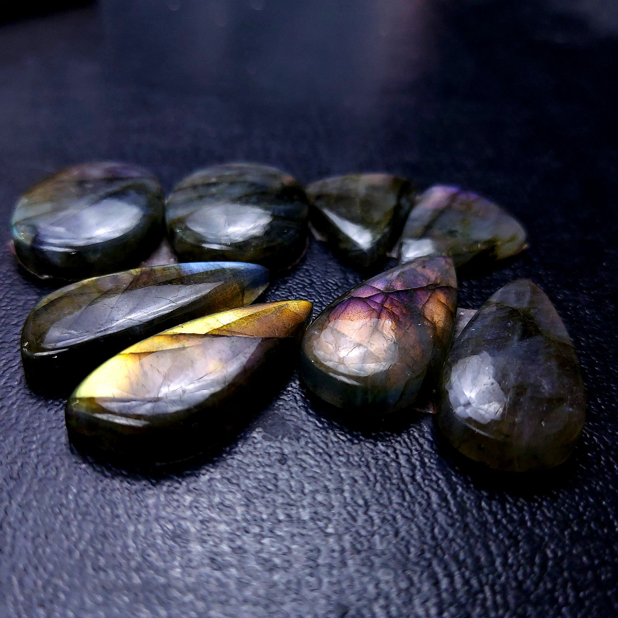 4 Pair 114 Cts Labradorite pairs Labradorite Cabochon Loose Gemstone Labradorite pair for Earring For Woman Earrings Mix Shapes Dangle Drop Earrings 27x13 22x14mm R-13121