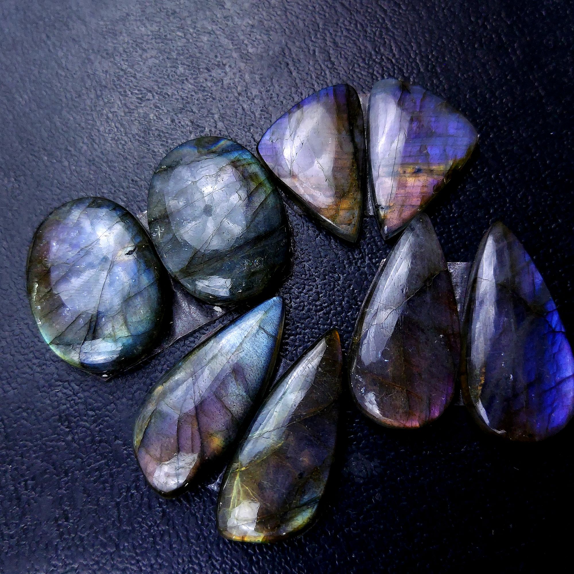 4 Pair 114 Cts Labradorite pairs Labradorite Cabochon Loose Gemstone Labradorite pair for Earring For Woman Earrings Mix Shapes Dangle Drop Earrings 27x13 22x14mm R-13121