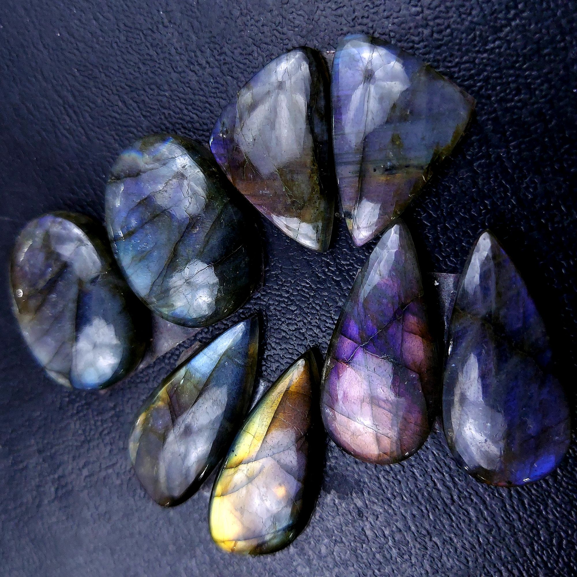 4 Pair 114 Cts Labradorite pairs Labradorite Cabochon Loose Gemstone Labradorite pair for Earring For Woman Earrings Mix Shapes Dangle Drop Earrings 27x13 22x14mm R-13121