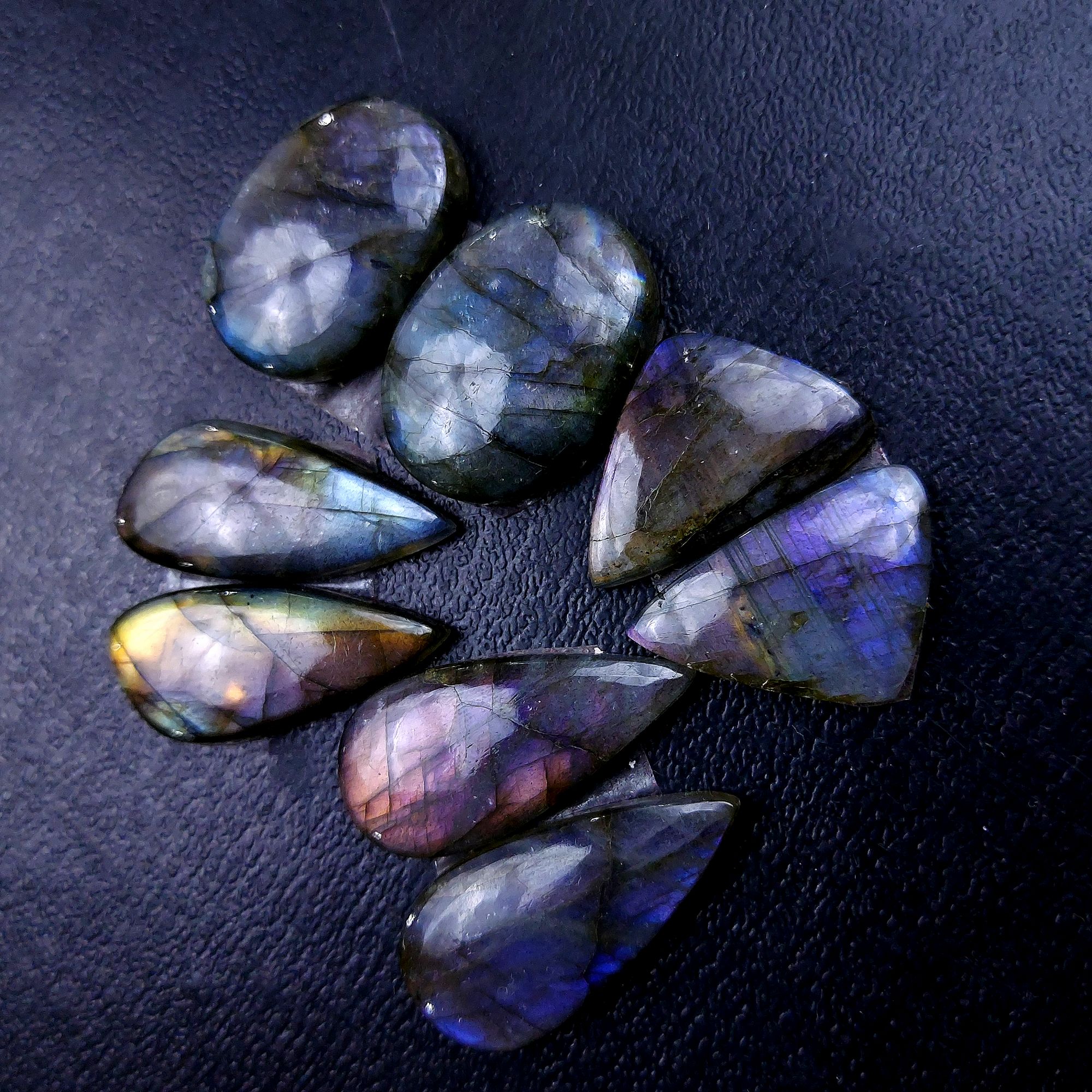 4 Pair 114 Cts Labradorite pairs Labradorite Cabochon Loose Gemstone Labradorite pair for Earring For Woman Earrings Mix Shapes Dangle Drop Earrings 27x13 22x14mm R-13121