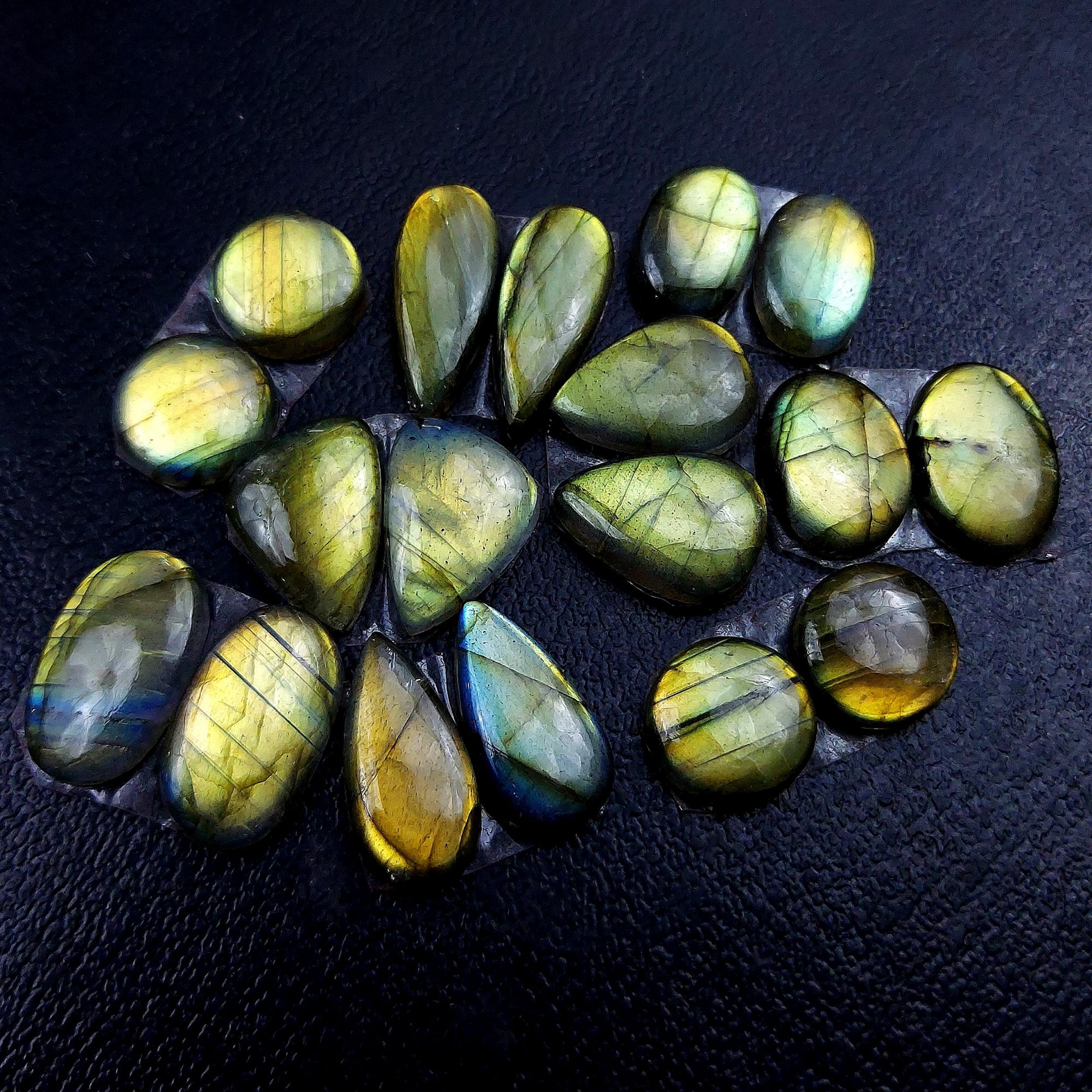 9 Pair 91 Cts Labradorite pairs Labradorite Cabochon Loose Gemstone Labradorite pair for Earring For Woman Earrings Mix Shapes Dangle Drop Earrings 16x10 11x11mm R-13127