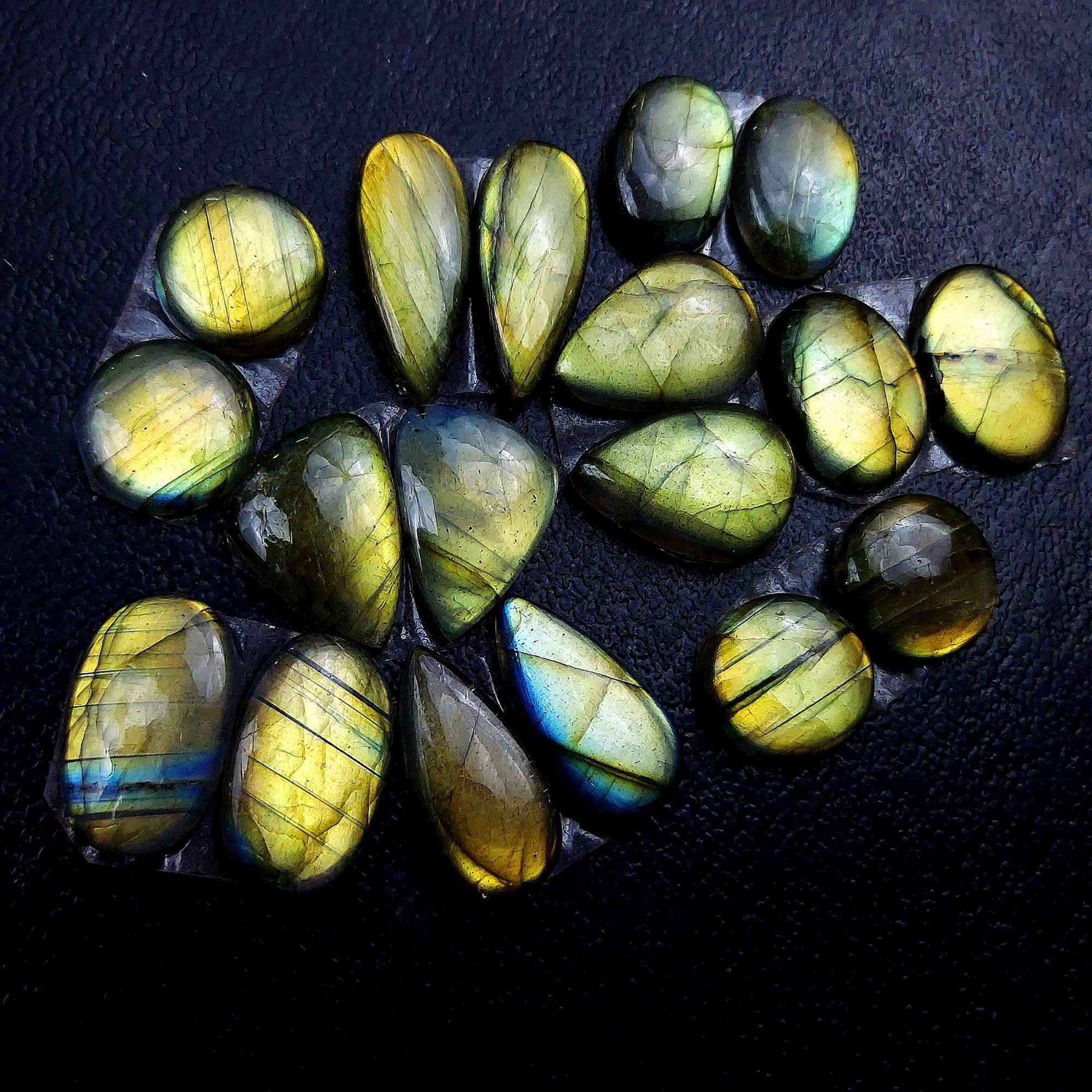 9 Pair 91 Cts Labradorite pairs Labradorite Cabochon Loose Gemstone Labradorite pair for Earring For Woman Earrings Mix Shapes Dangle Drop Earrings 16x10 11x11mm R-13127