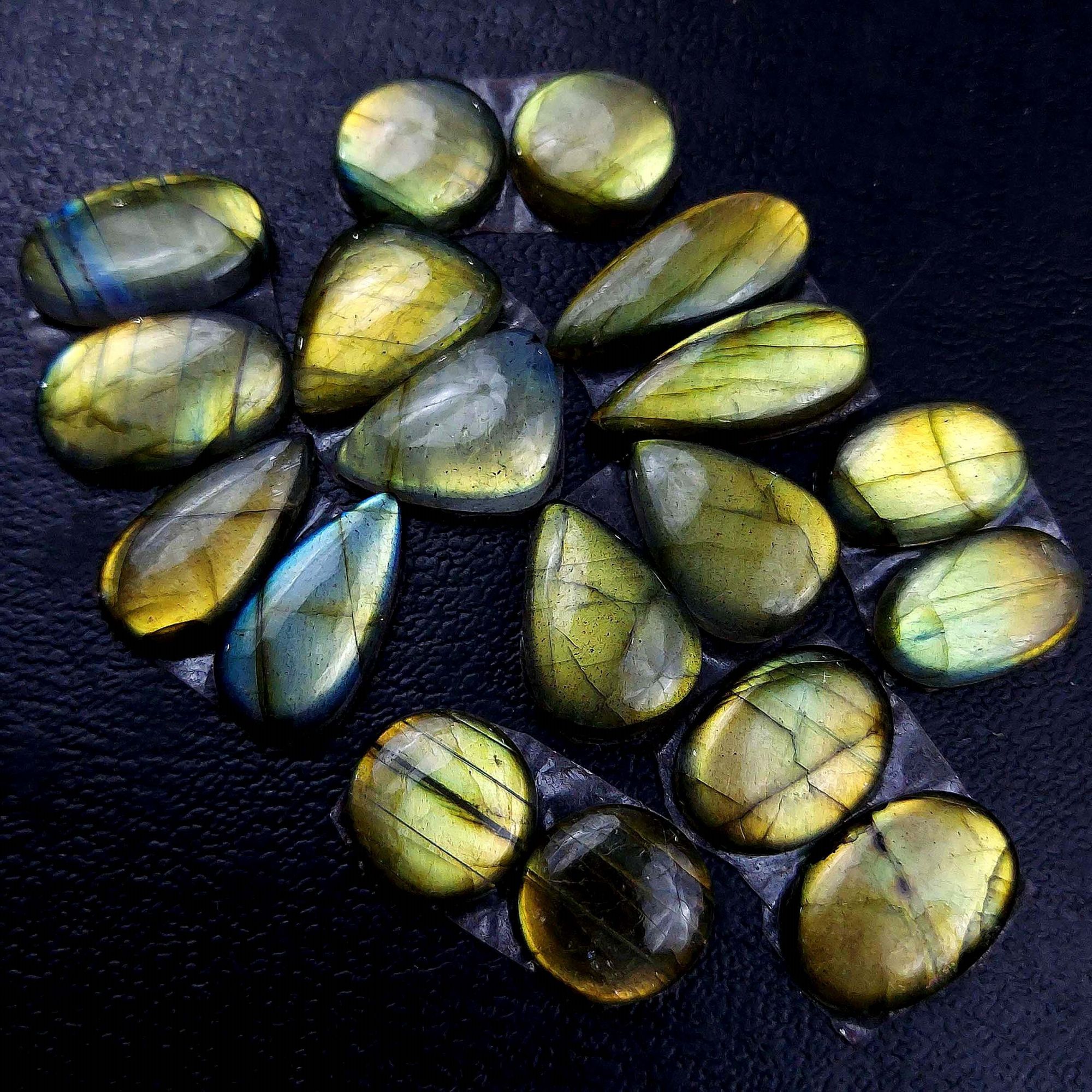 9 Pair 91 Cts Labradorite pairs Labradorite Cabochon Loose Gemstone Labradorite pair for Earring For Woman Earrings Mix Shapes Dangle Drop Earrings 16x10 11x11mm R-13127