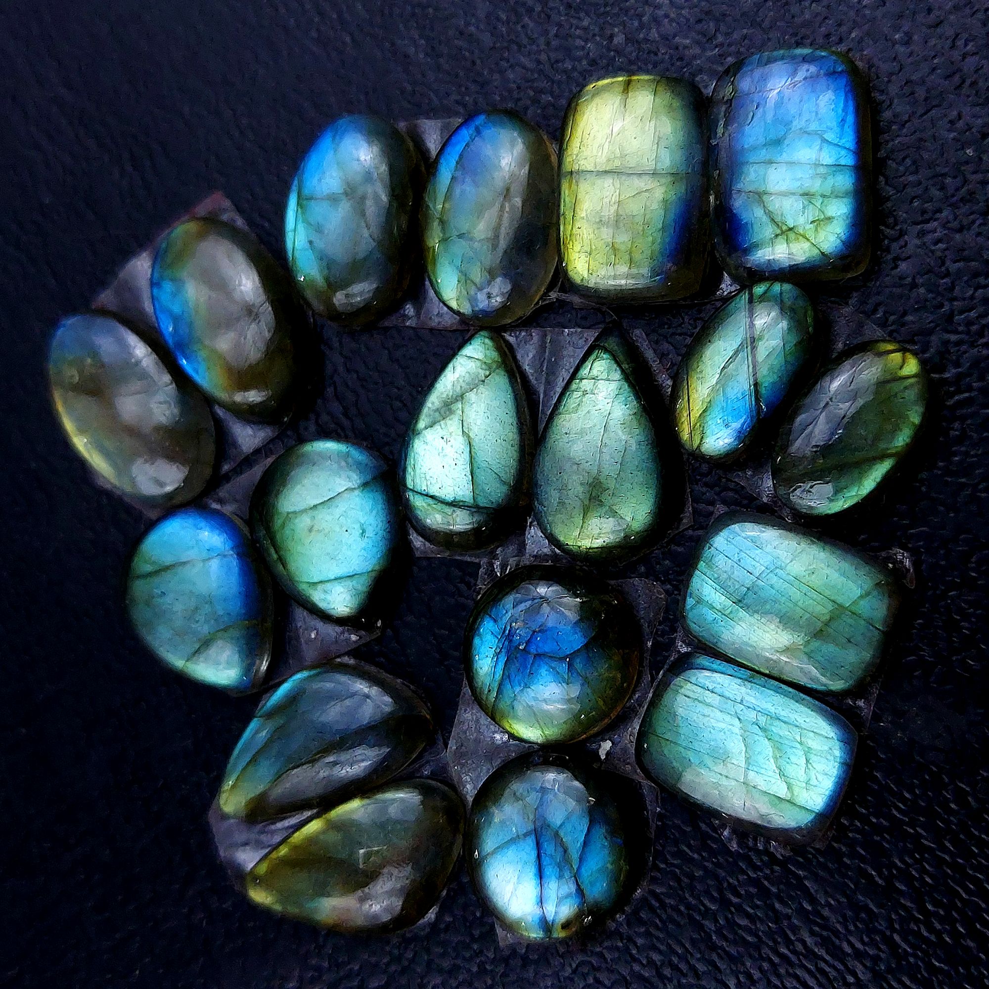 9 Pair 54 Cts Labradorite pairs Labradorite Cabochon Loose Gemstone Labradorite pair for Earring For Woman Earrings Mix Shapes Dangle Drop Earrings 14x8 10x5mm R-13128