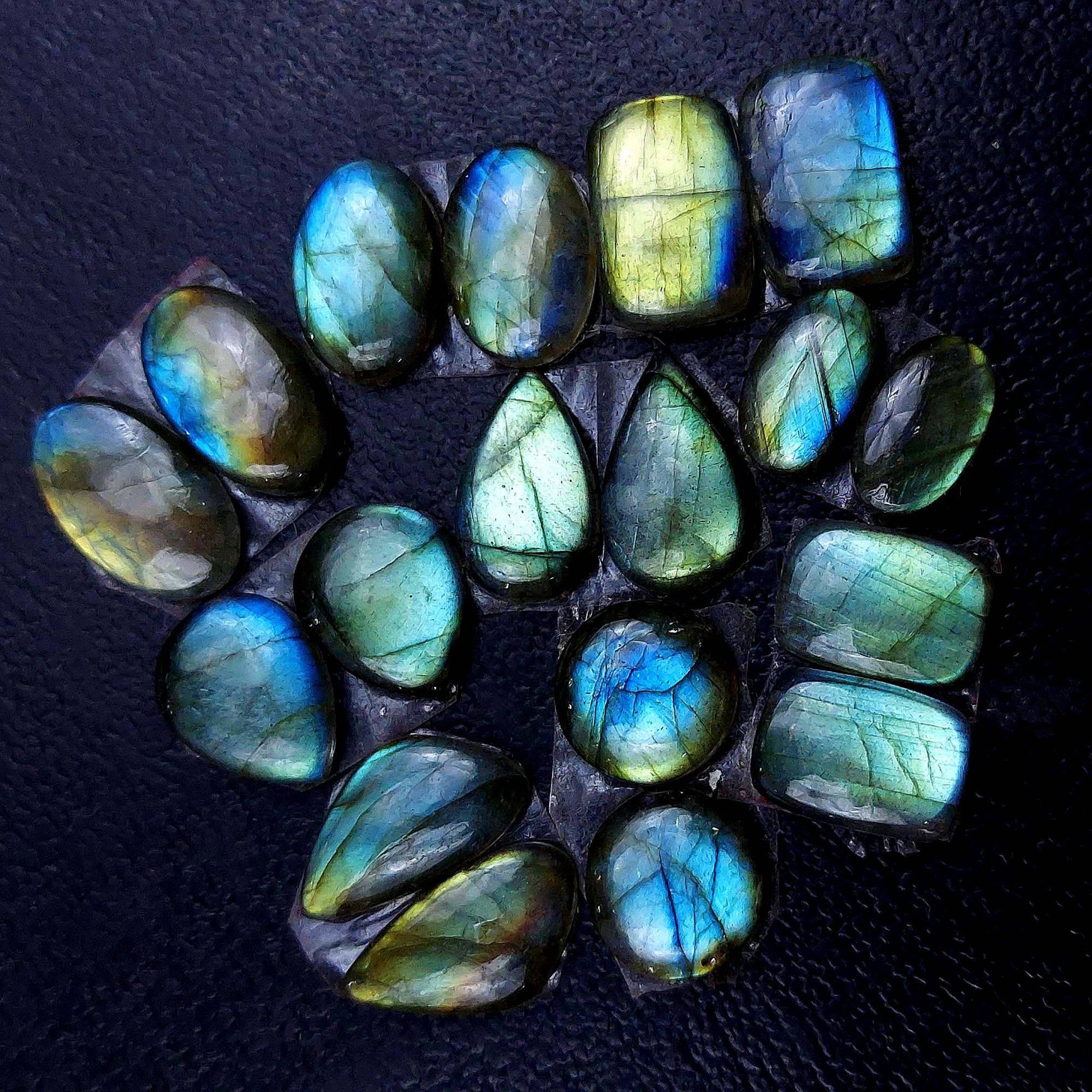 9 Pair 54 Cts Labradorite pairs Labradorite Cabochon Loose Gemstone Labradorite pair for Earring For Woman Earrings Mix Shapes Dangle Drop Earrings 14x8 10x5mm R-13128