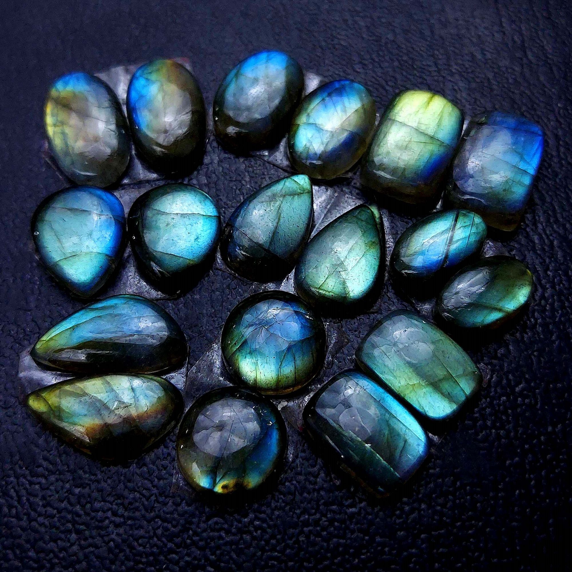 9 Pair 54 Cts Labradorite pairs Labradorite Cabochon Loose Gemstone Labradorite pair for Earring For Woman Earrings Mix Shapes Dangle Drop Earrings 14x8 10x5mm R-13128